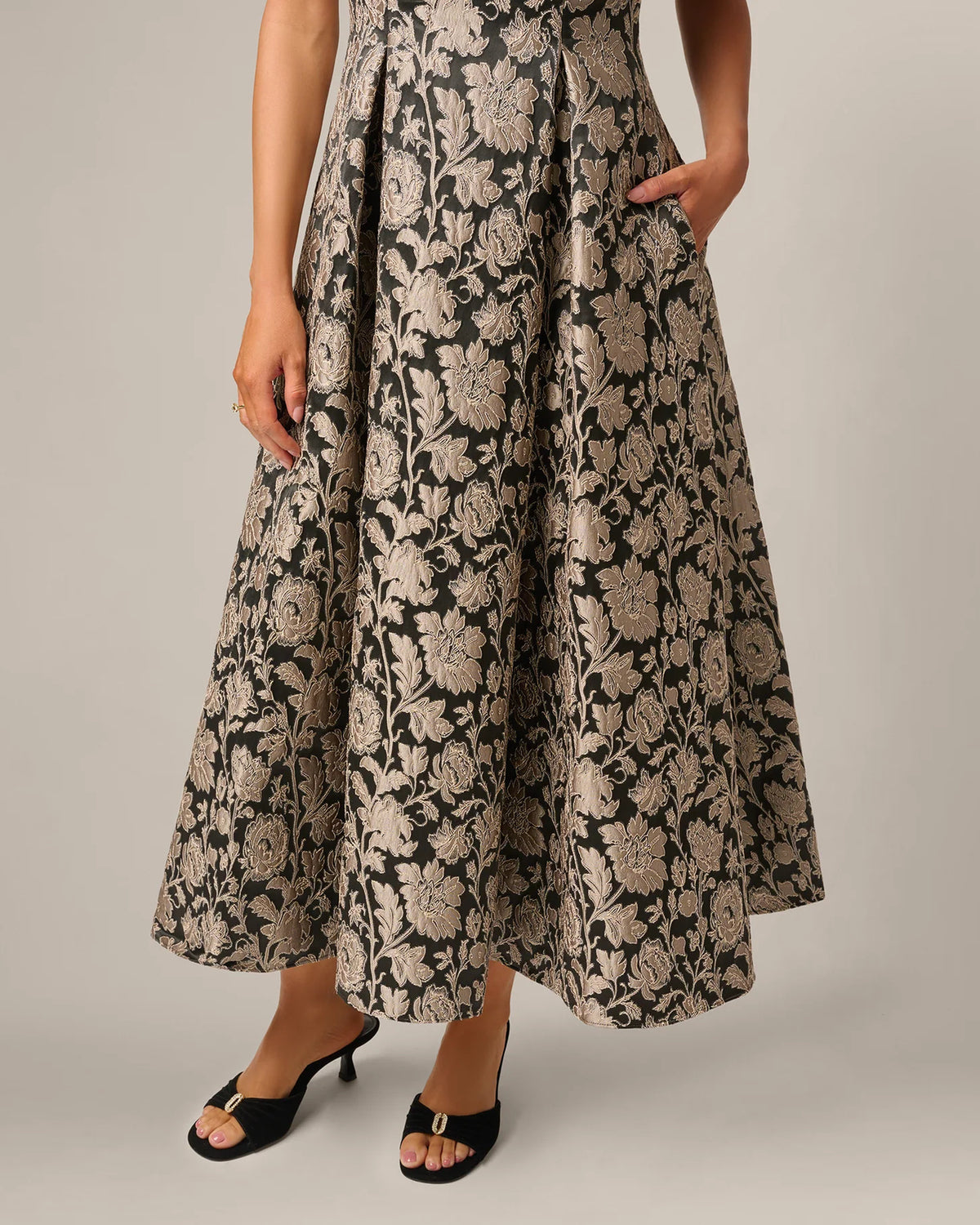 off-shoulder a-line maxi mother of the bride dress - image 5