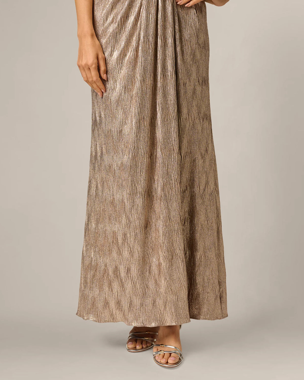 halter neck a-line maxi mother of the bride dress - image 5