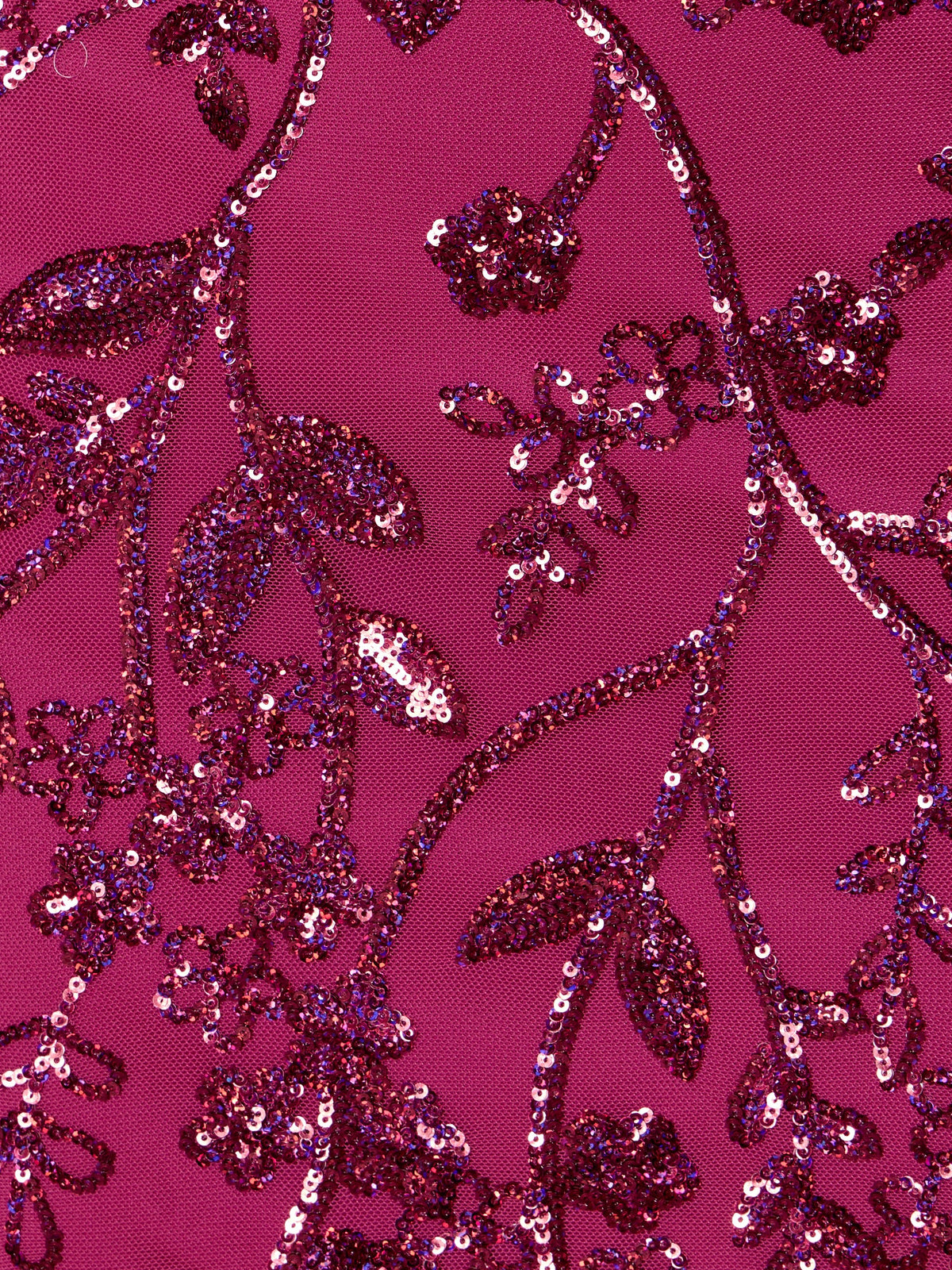 FUCHSIA mini homecoming dress, alternate view showing the skirt and hem