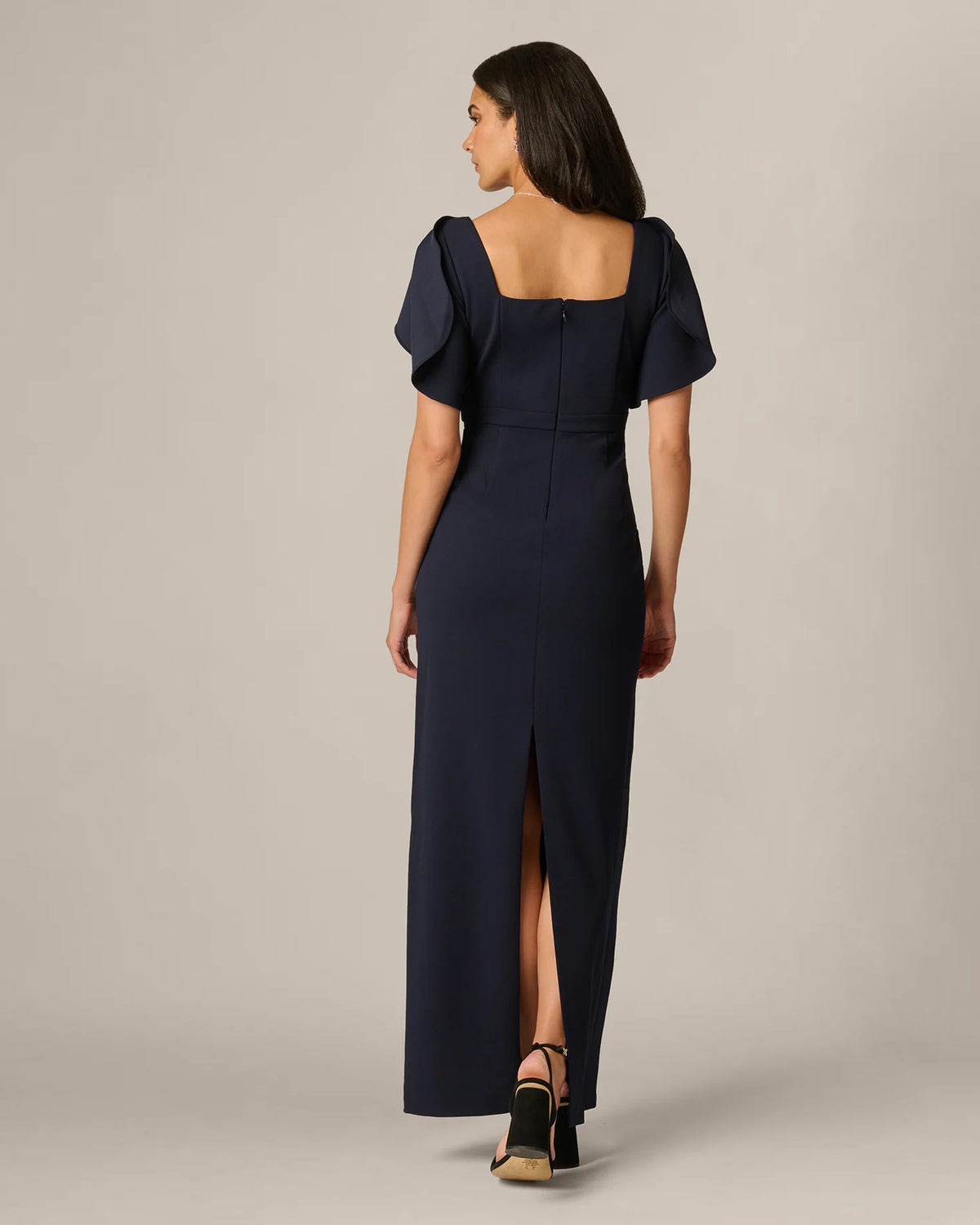 square neck sheath maxi mother of the bride dress - image 5