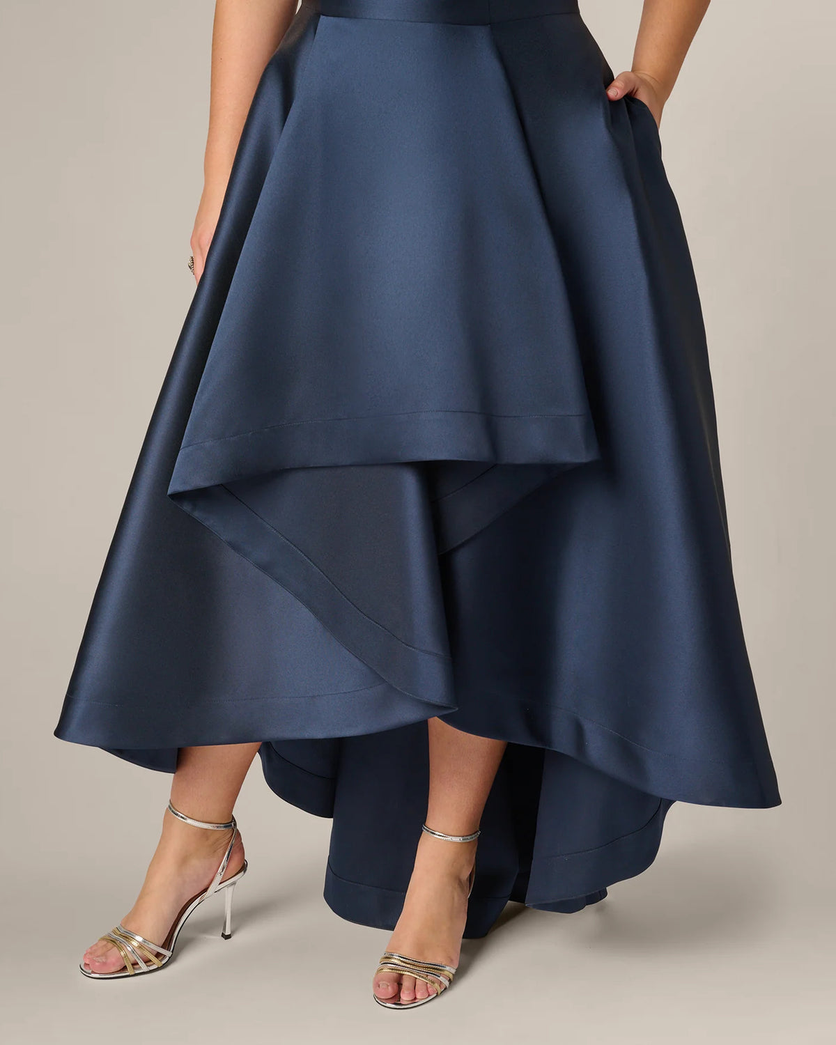 one-shoulder a-line maxi mother of the bride dress - image 5