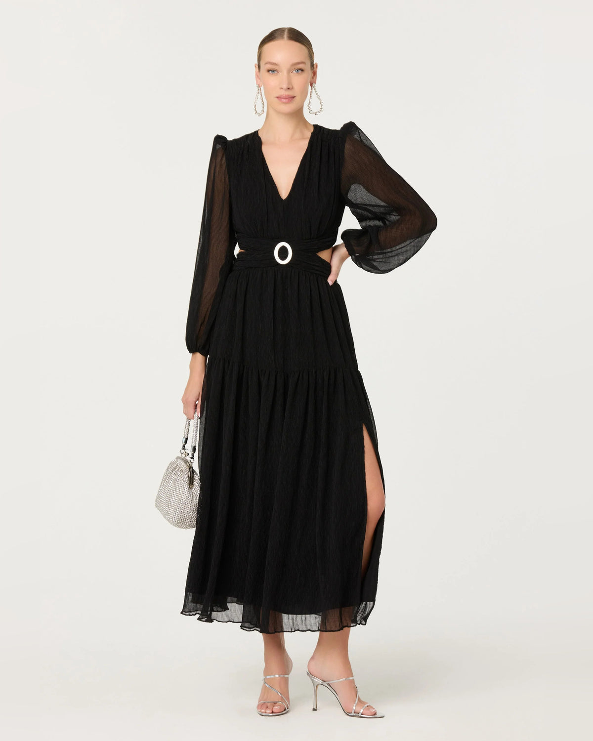 v-neck a-line maxi formal dress - image 5