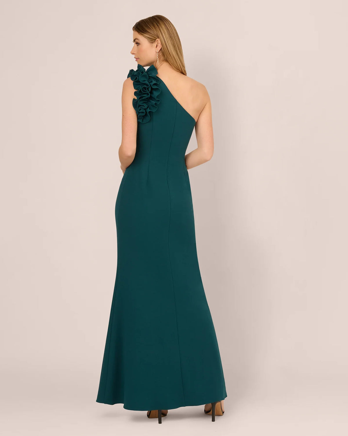 one-shoulder mermaid maxi mother of the bride dress - image 5