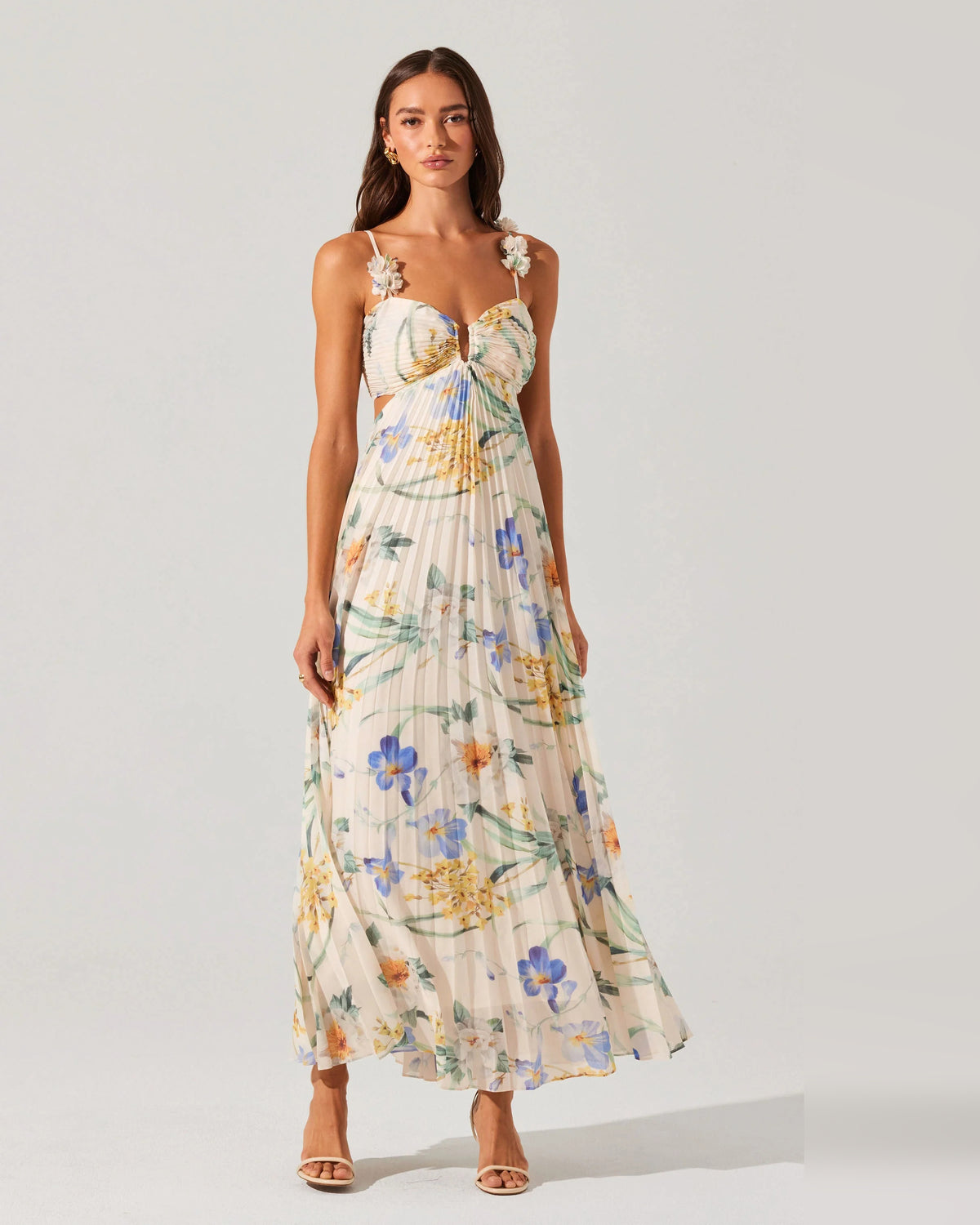 spaghetti strap a-line maxi formal dress - image 5