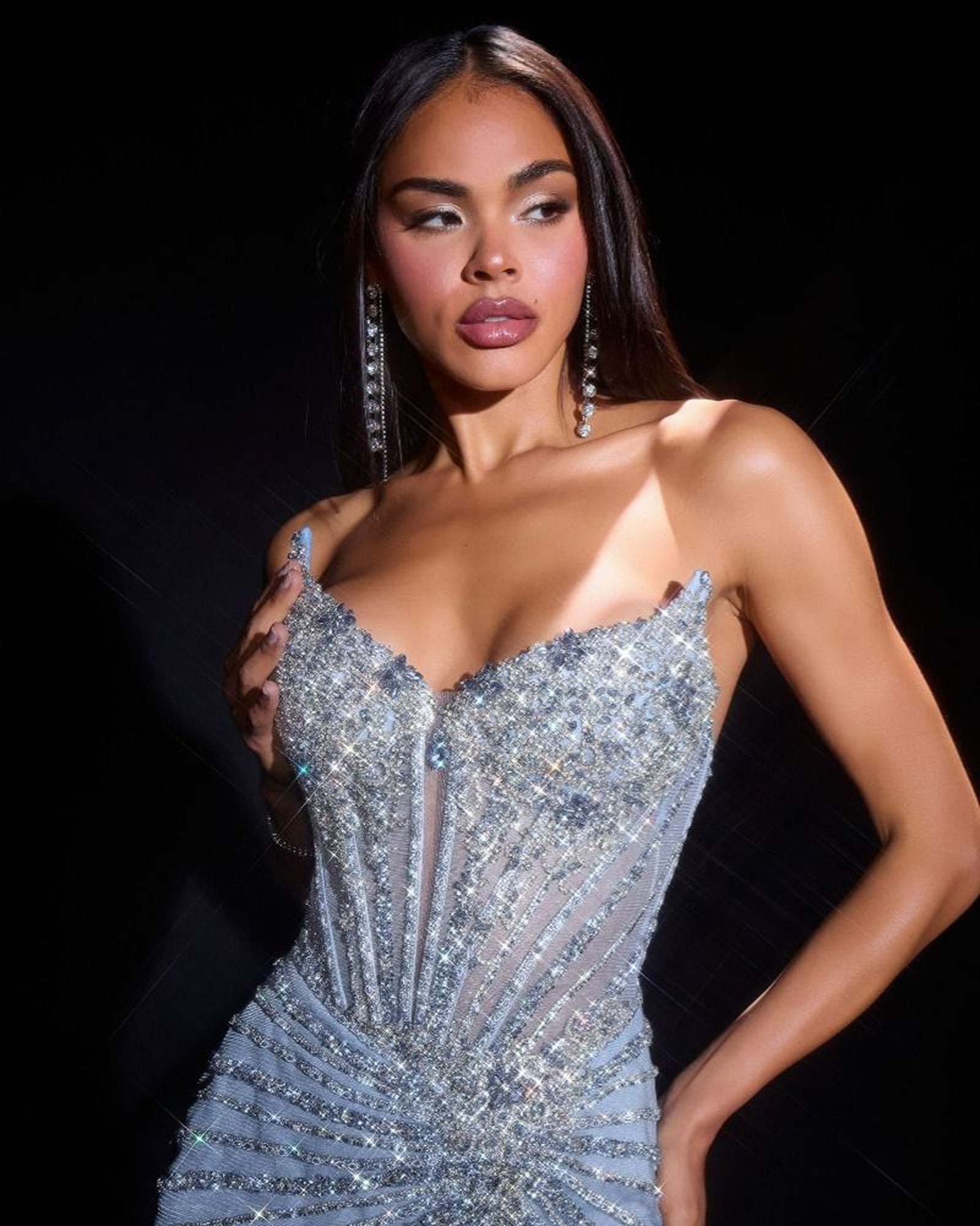 mackenzie crystal corset mini homecoming dress - image 6