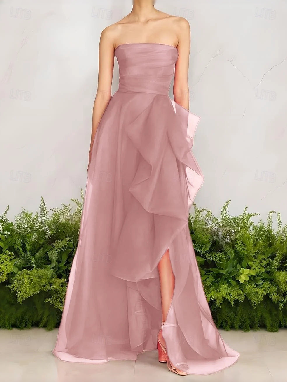 Mint Green floor-length prom dress, alternate view showing the full-length profile
