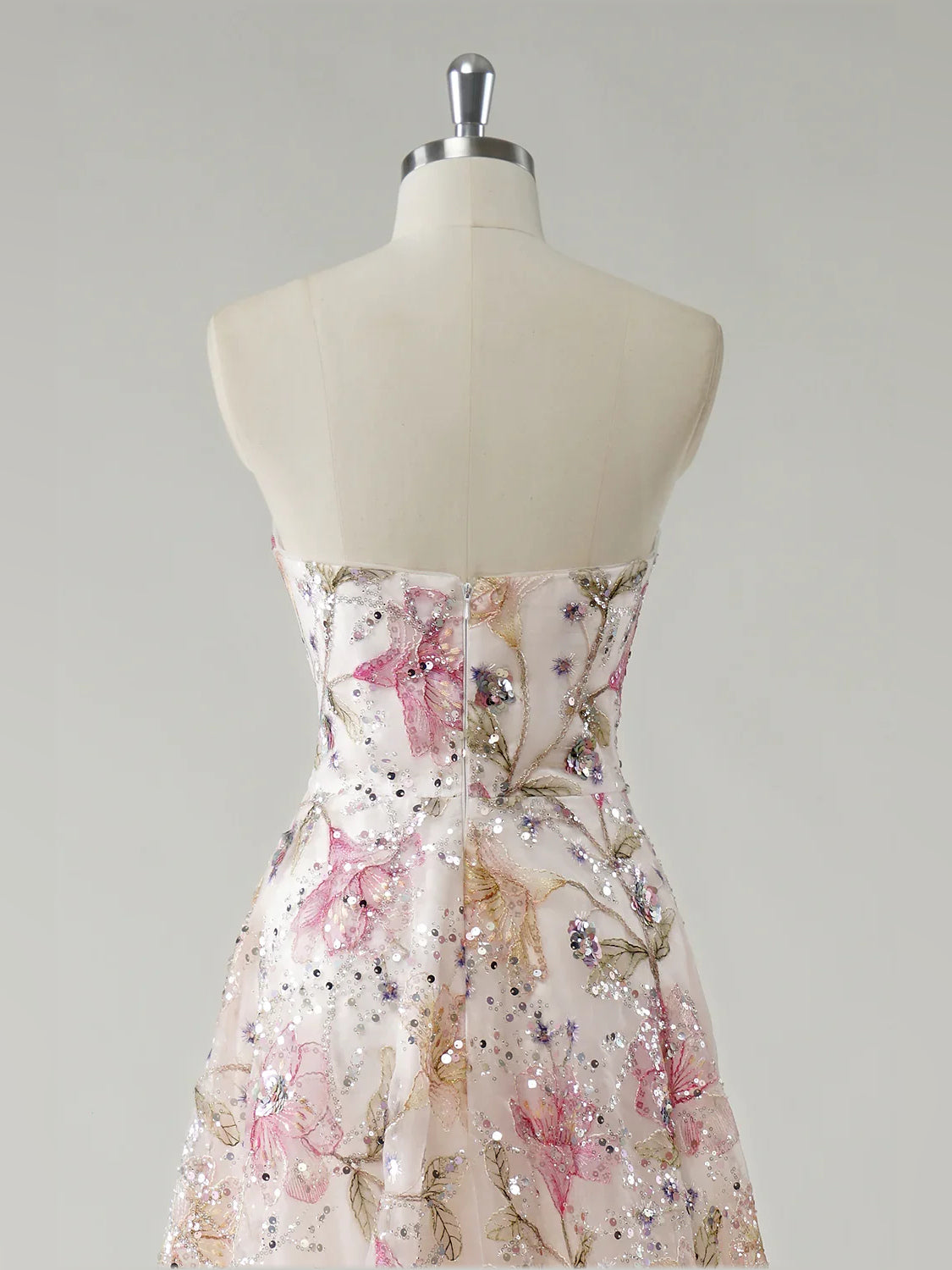 As Picture floor-length prom dress, alternate view showing the full-length profile