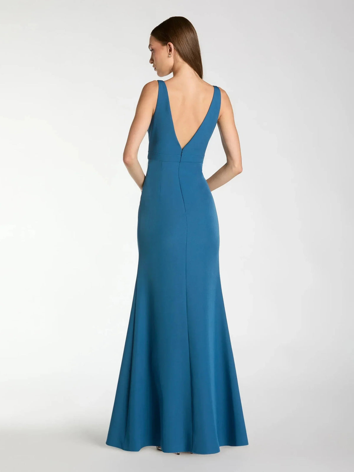 Lilac floor-length bridesmaid dress, alternate view showing the full-length profile