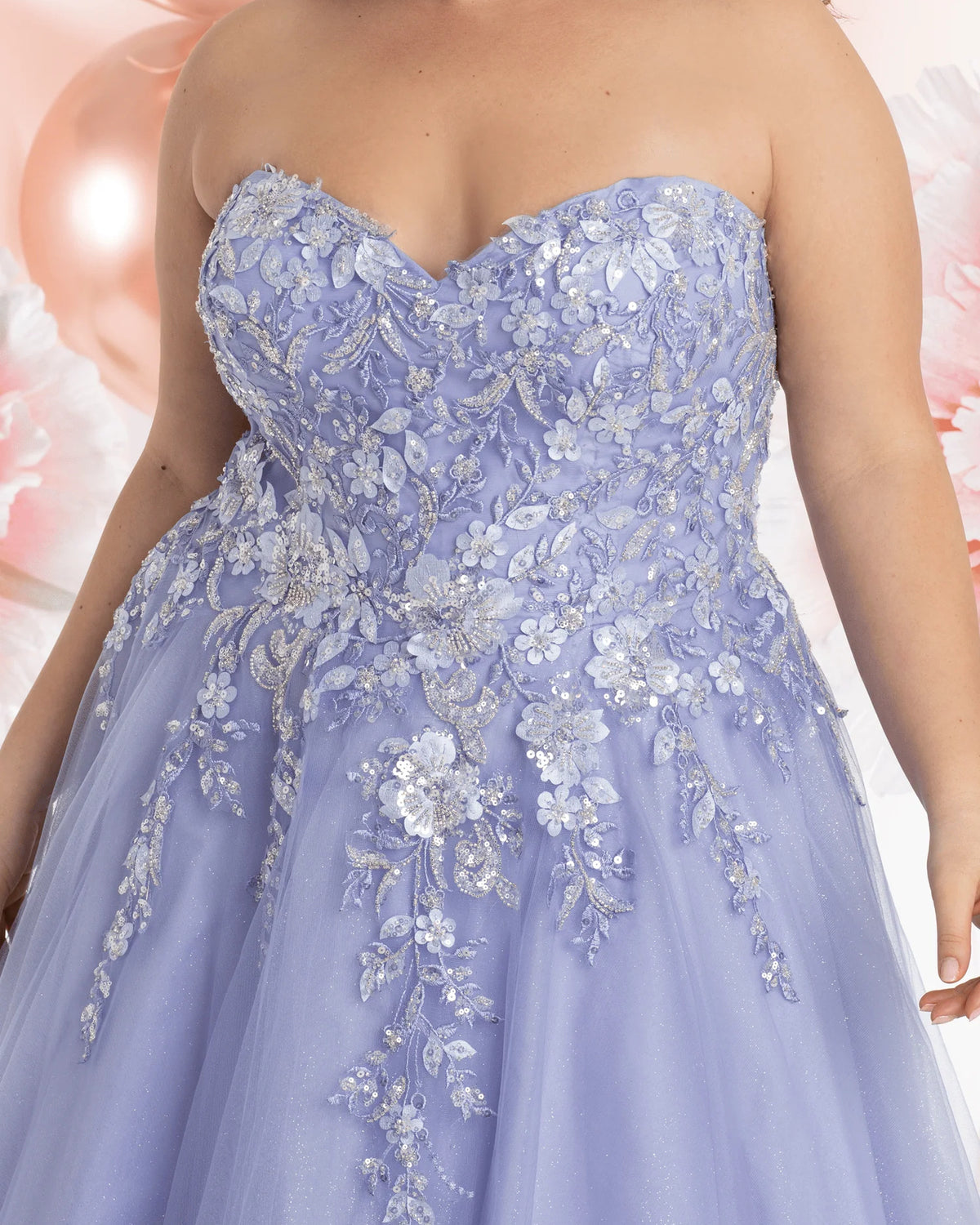 sweetheart ball-gown floor-length prom dress - image 6