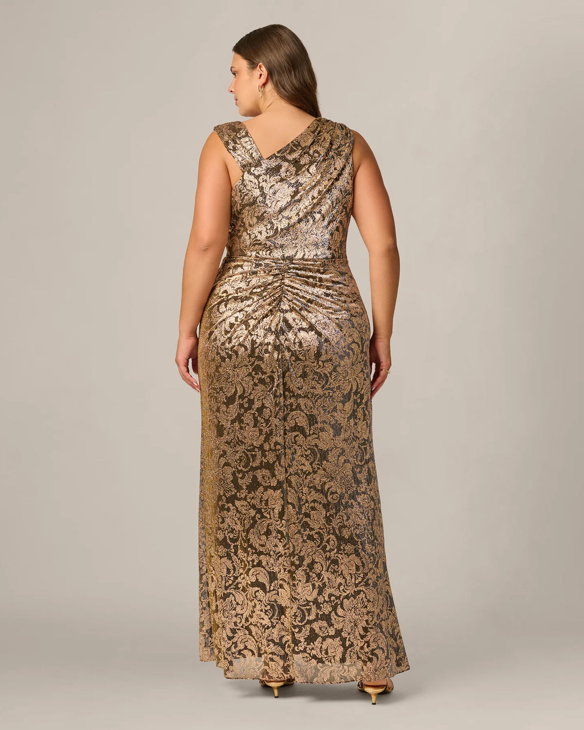 spaghetti strap a-line maxi mother of the bride dress - image 6