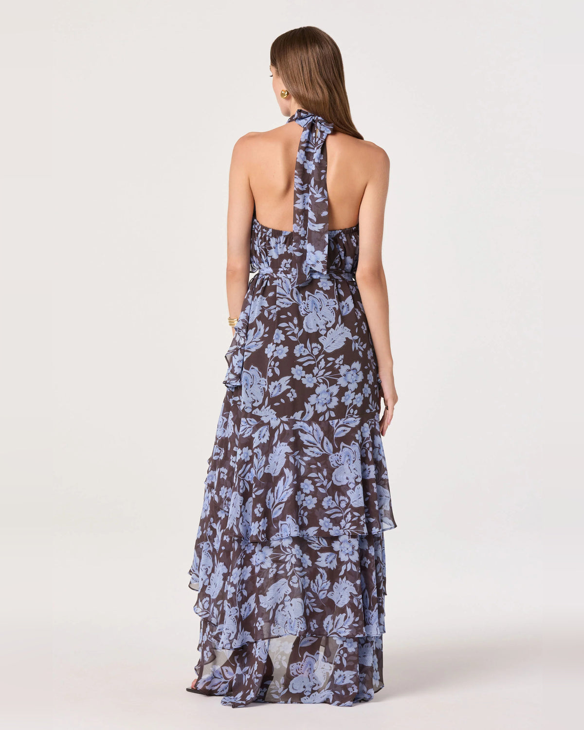 spaghetti strap a-line maxi formal dress - image 6