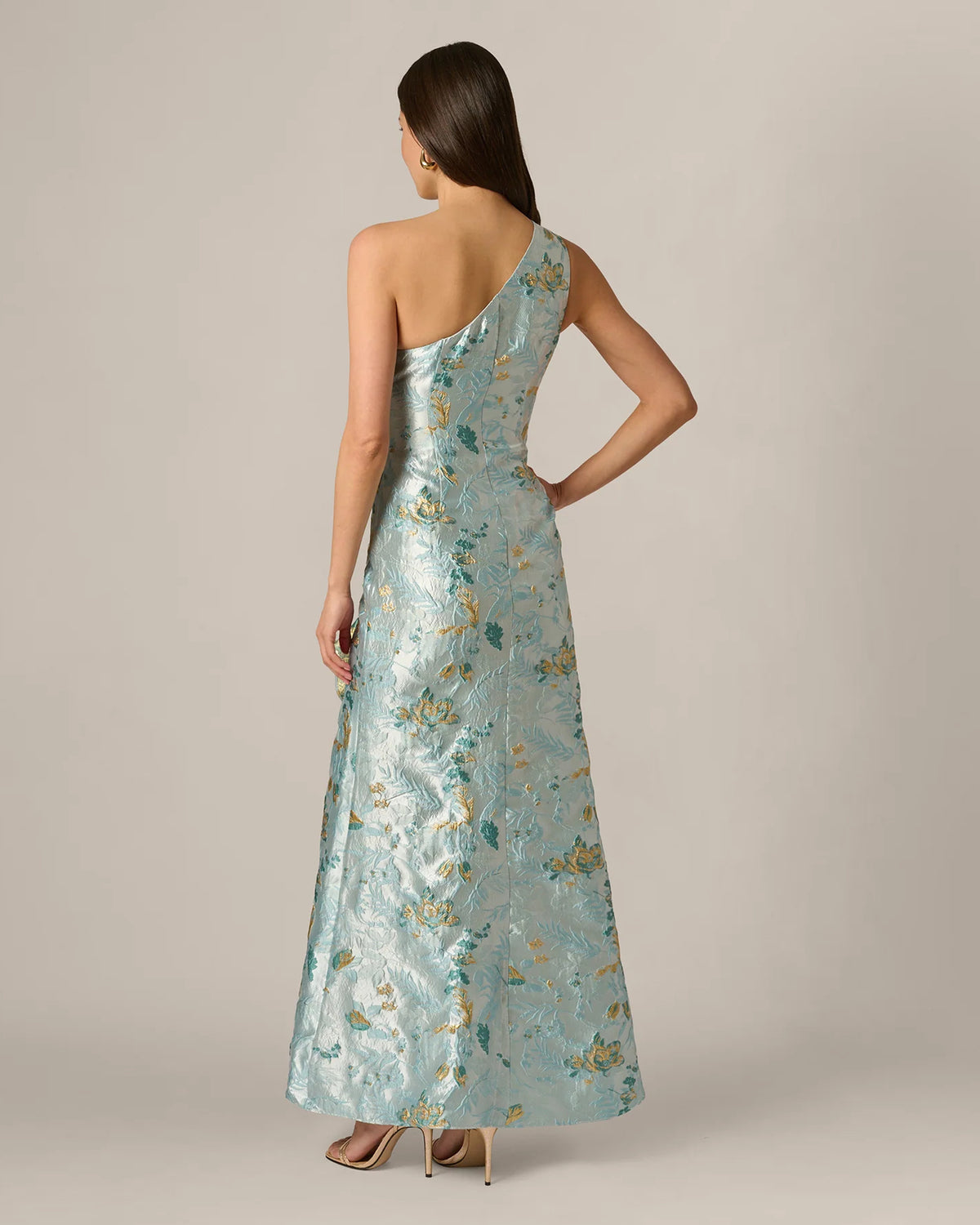 one-shoulder a-line maxi mother of the bride dress - image 6