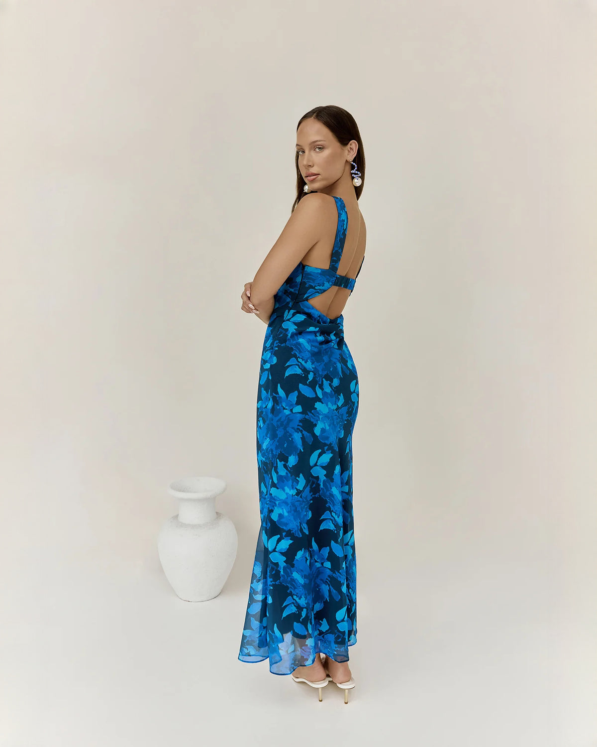 sleeveless chiffon a-line maxi bridesmaid dress - image 6