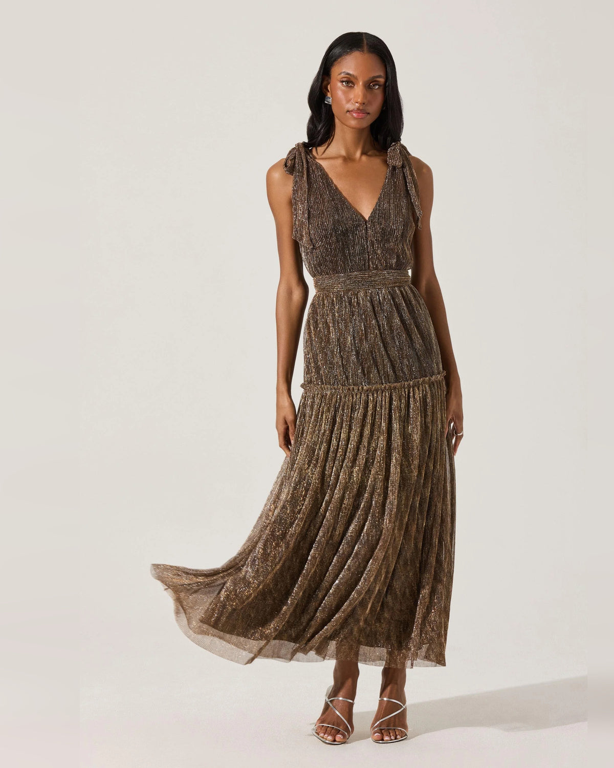 v-neck a-line maxi formal dress - image 6