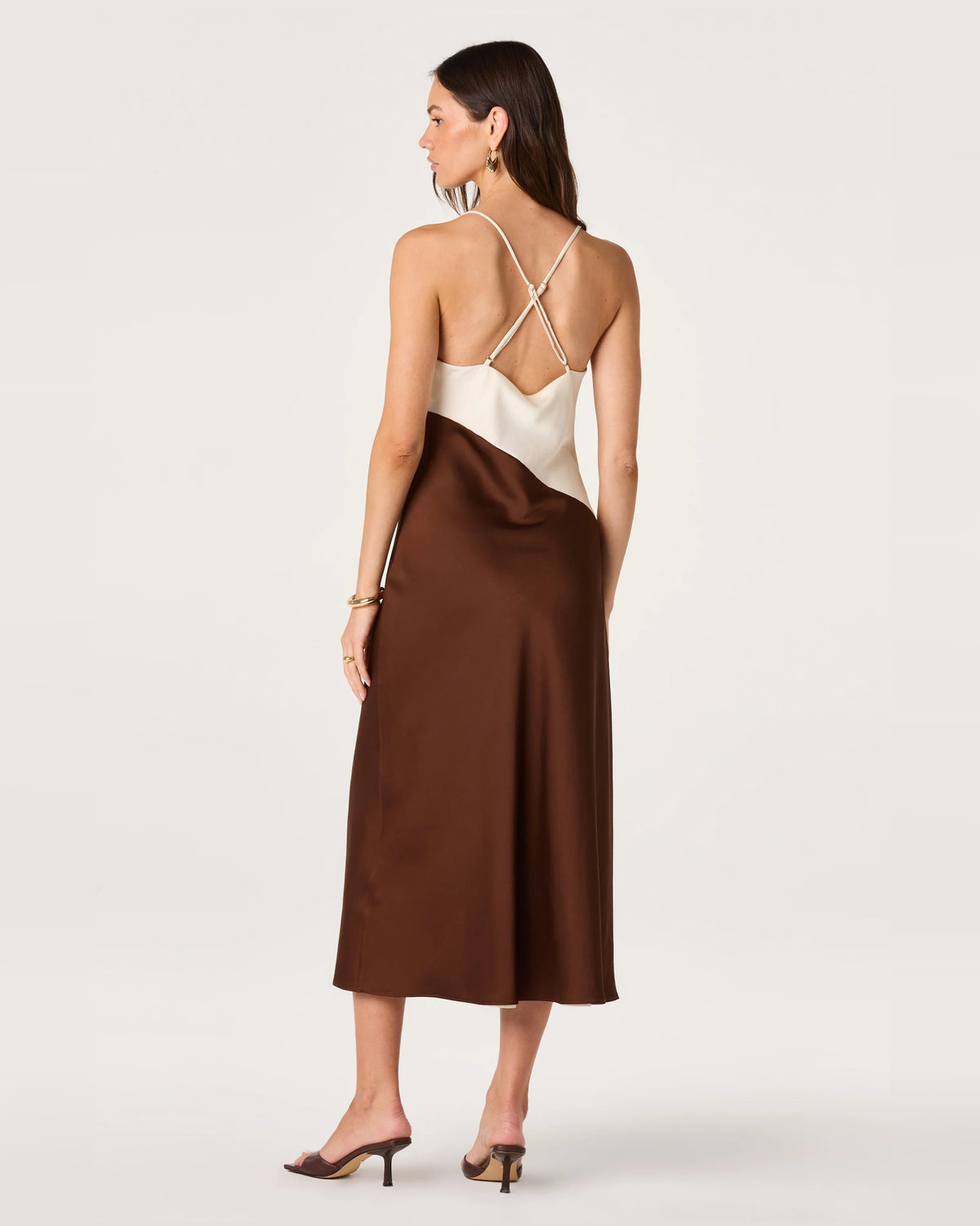 cowl neck a-line midi formal dress - image 6