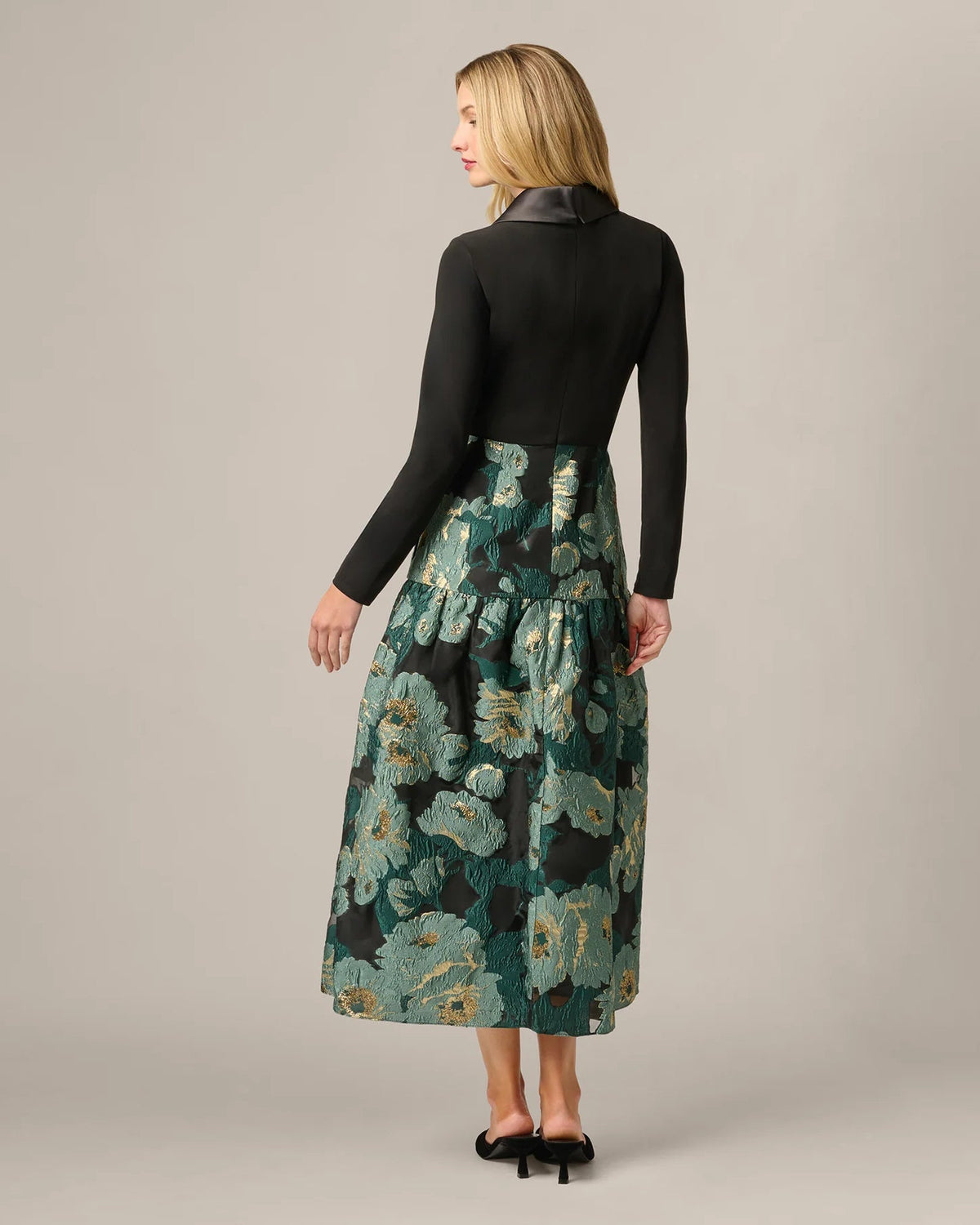 spaghetti strap a-line maxi mother of the bride dress - image 6