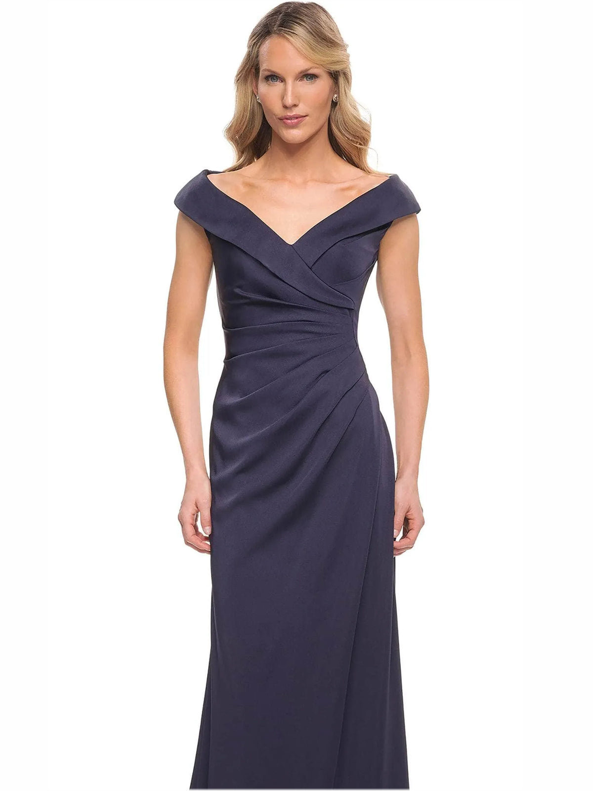 Stormy sheath floor-length formal dress with ruching, alternate view