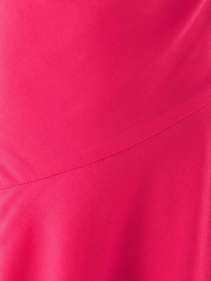 Fuchsia midi formal dress with beading, alternate view showing the hem