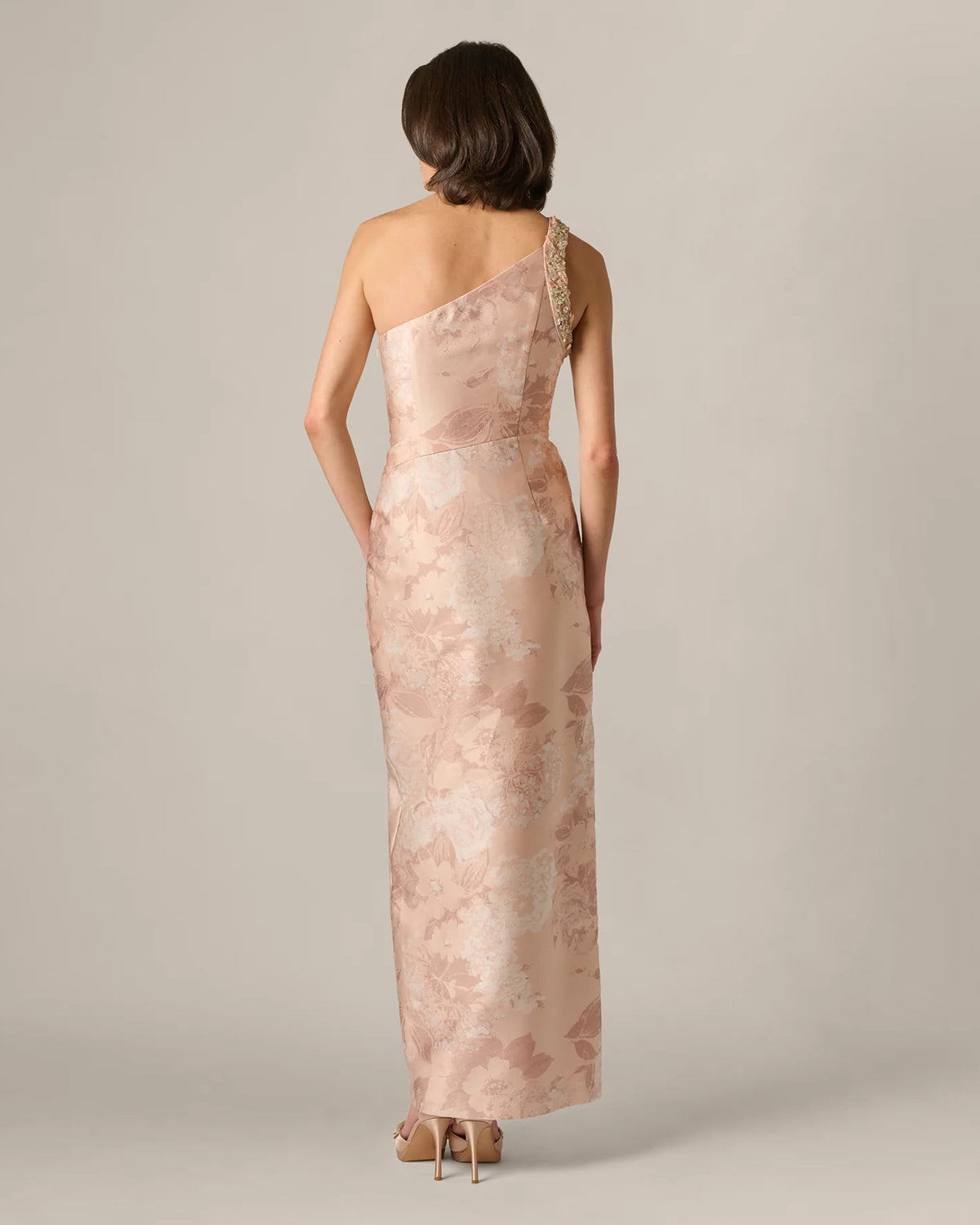 one-shoulder a-line maxi mother of the bride dress - image 6