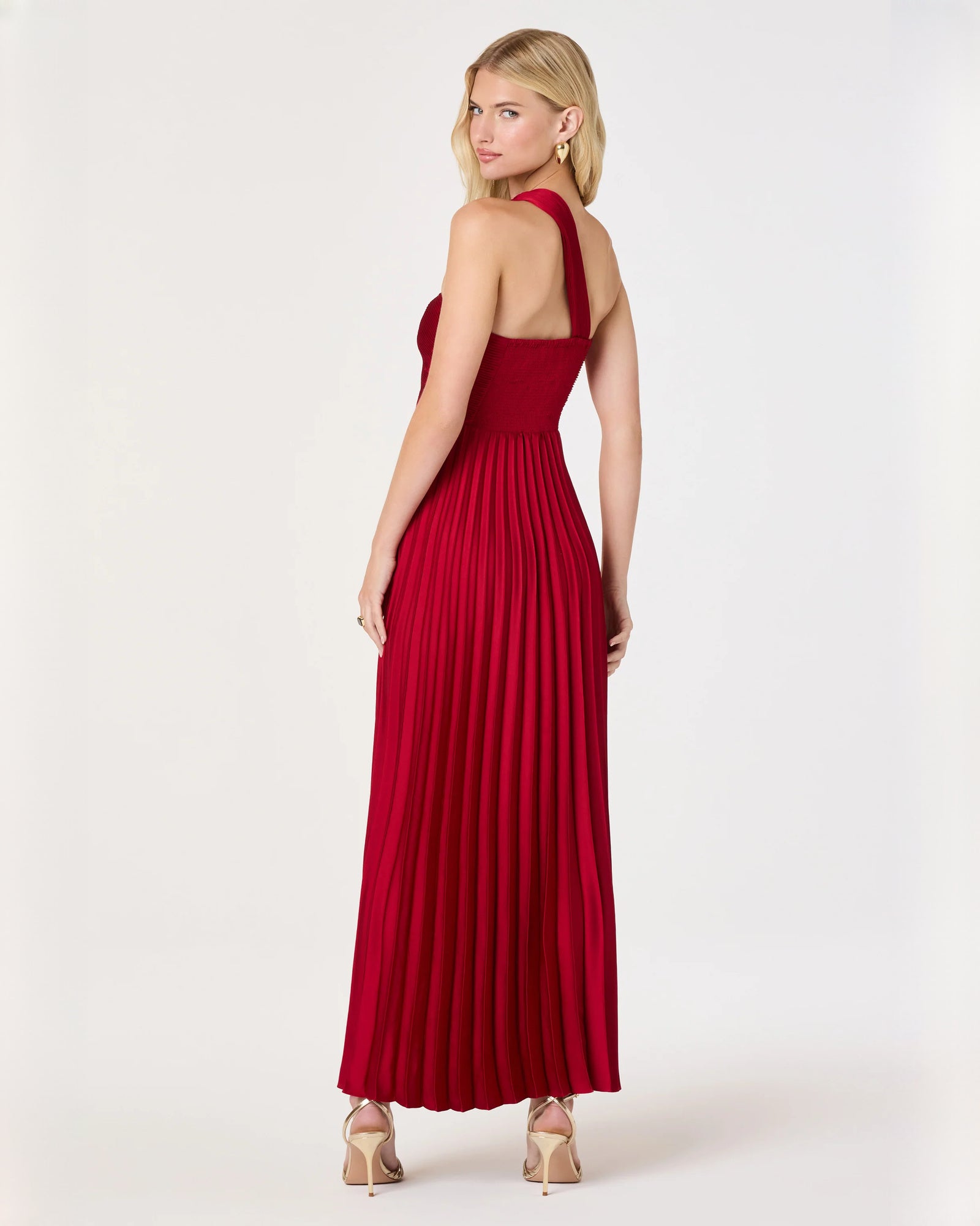 one-shoulder chiffon a-line maxi bridesmaid dress - image 6
