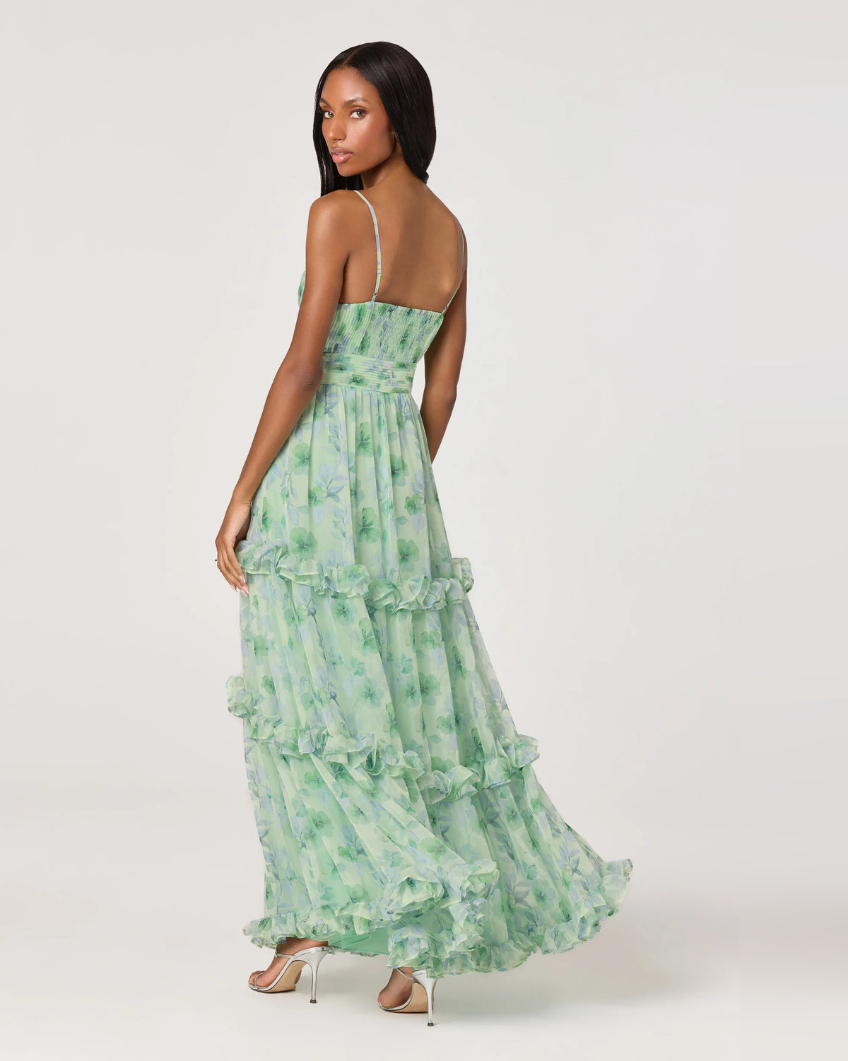 spaghetti strap a-line maxi homecoming dress - image 6