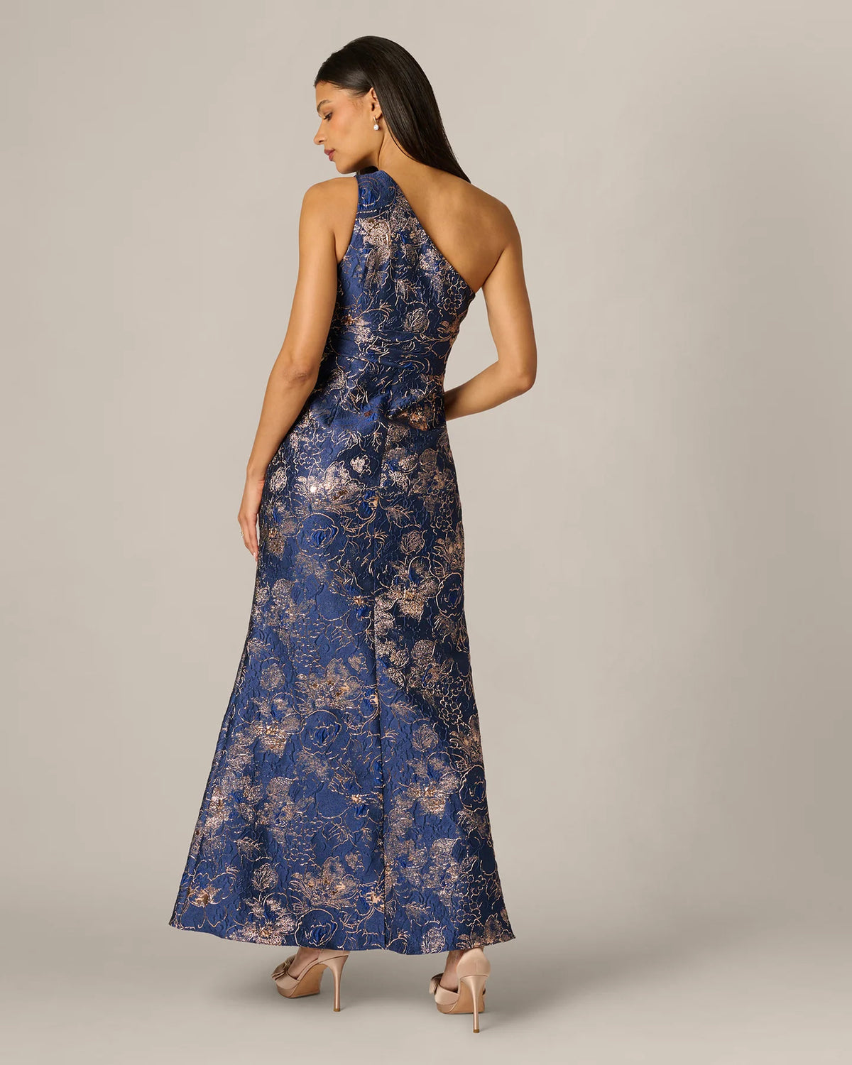 one-shoulder a-line maxi mother of the bride dress - image 6