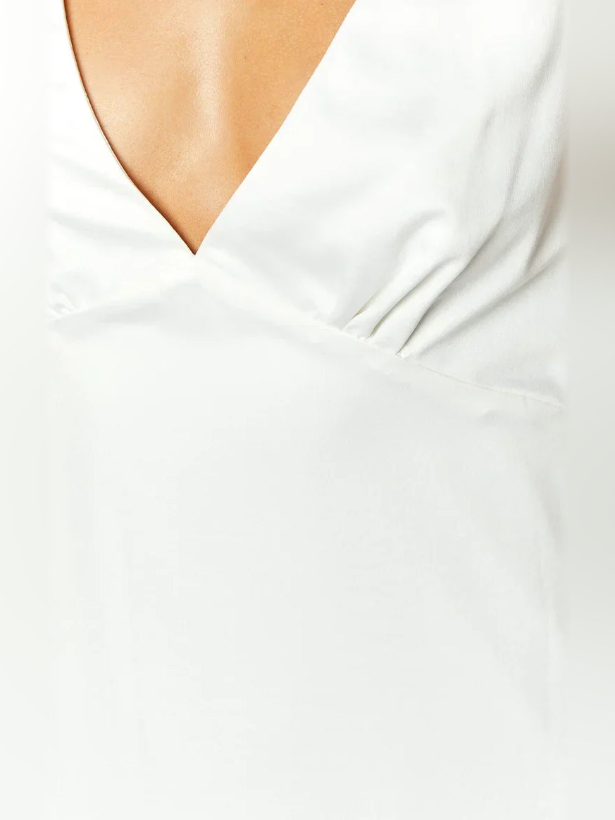 Sky Blue mini homecoming dress, alternate view showing the full-length profile