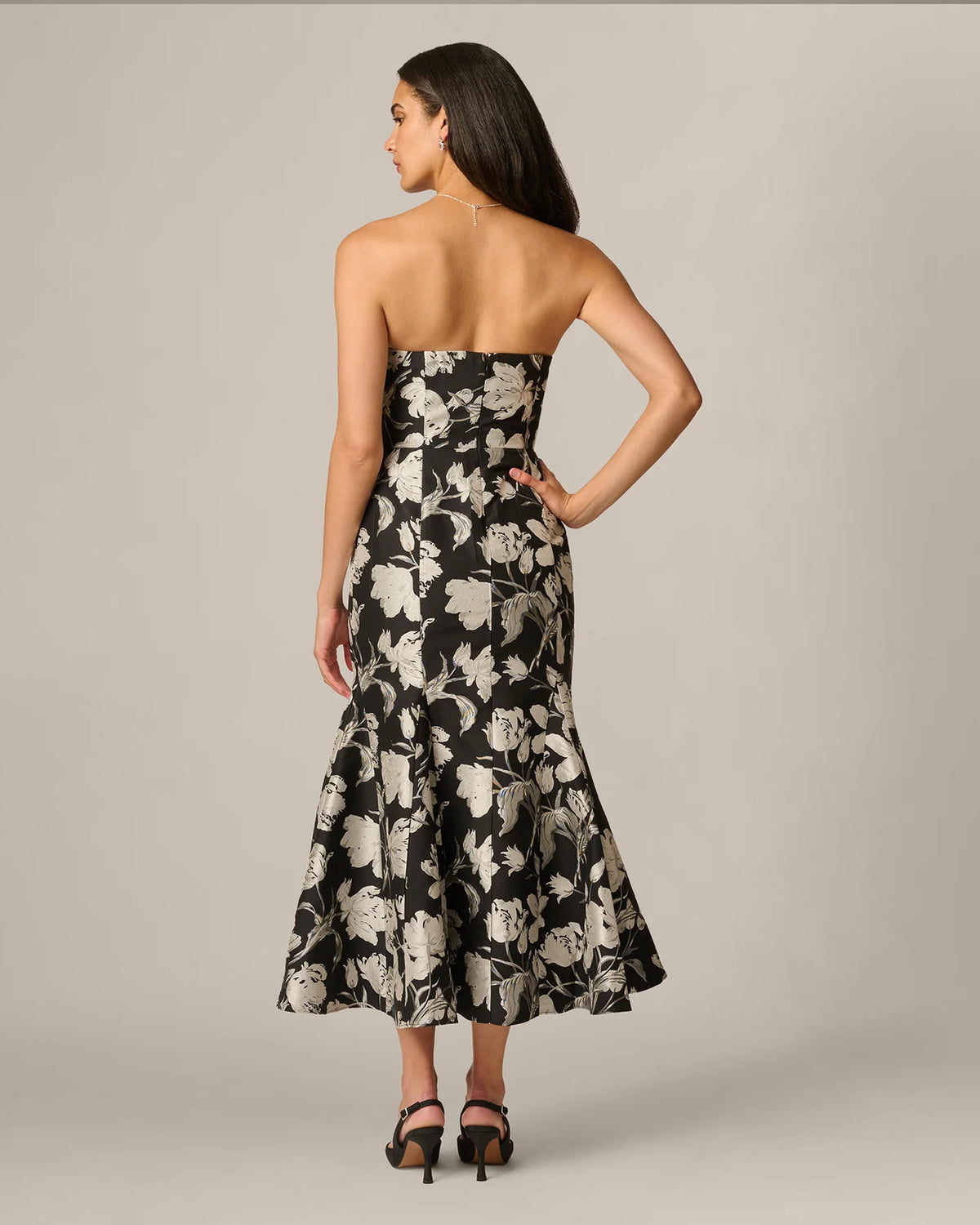 strapless a-line maxi mother of the bride dress - image 6