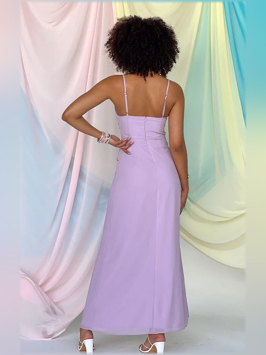 Square Neck Spaghetti Strap A-Line Floor-Length Elegant Formal Dress, product image 6