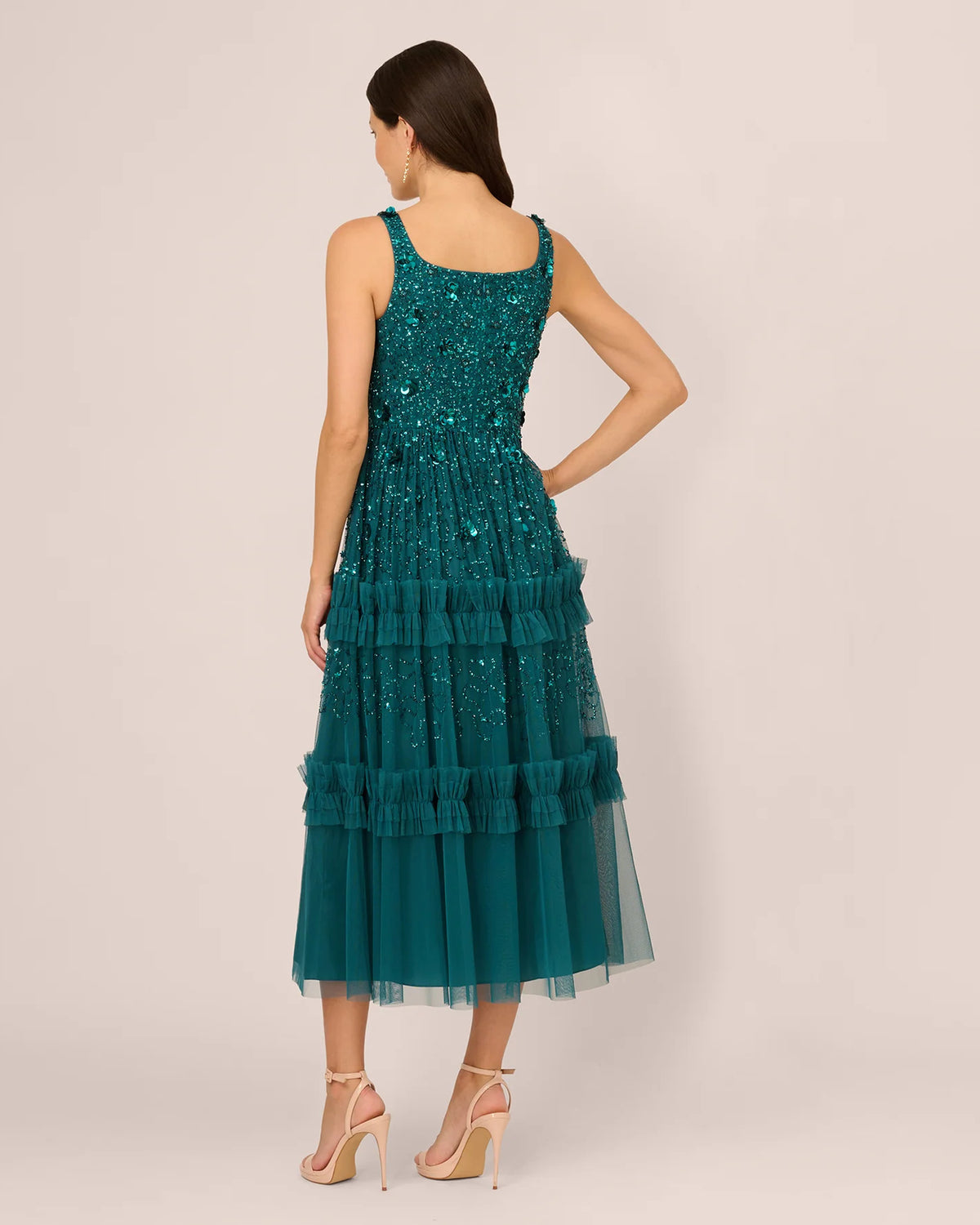 sleeveless a-line midi mother of the bride dress - image 6