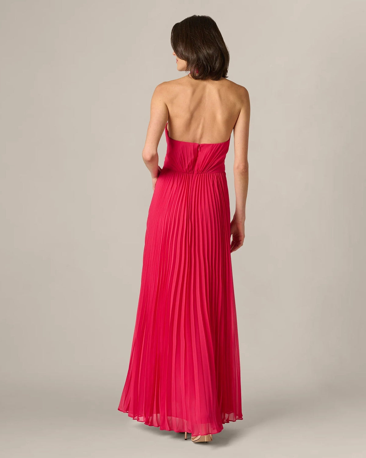 halter neck a-line maxi mother of the bride dress - image 6