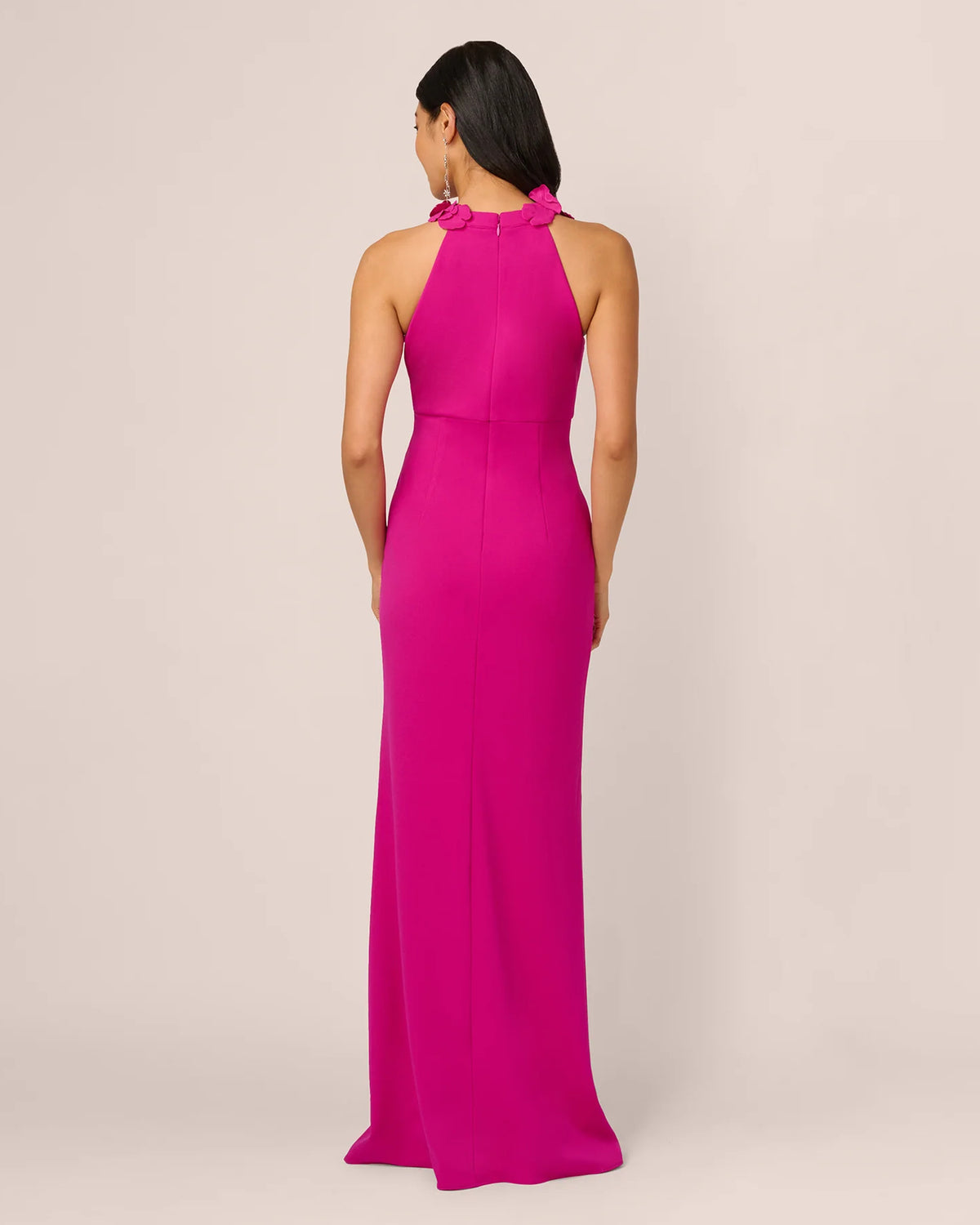 halter neck a-line maxi mother of the bride dress - image 6
