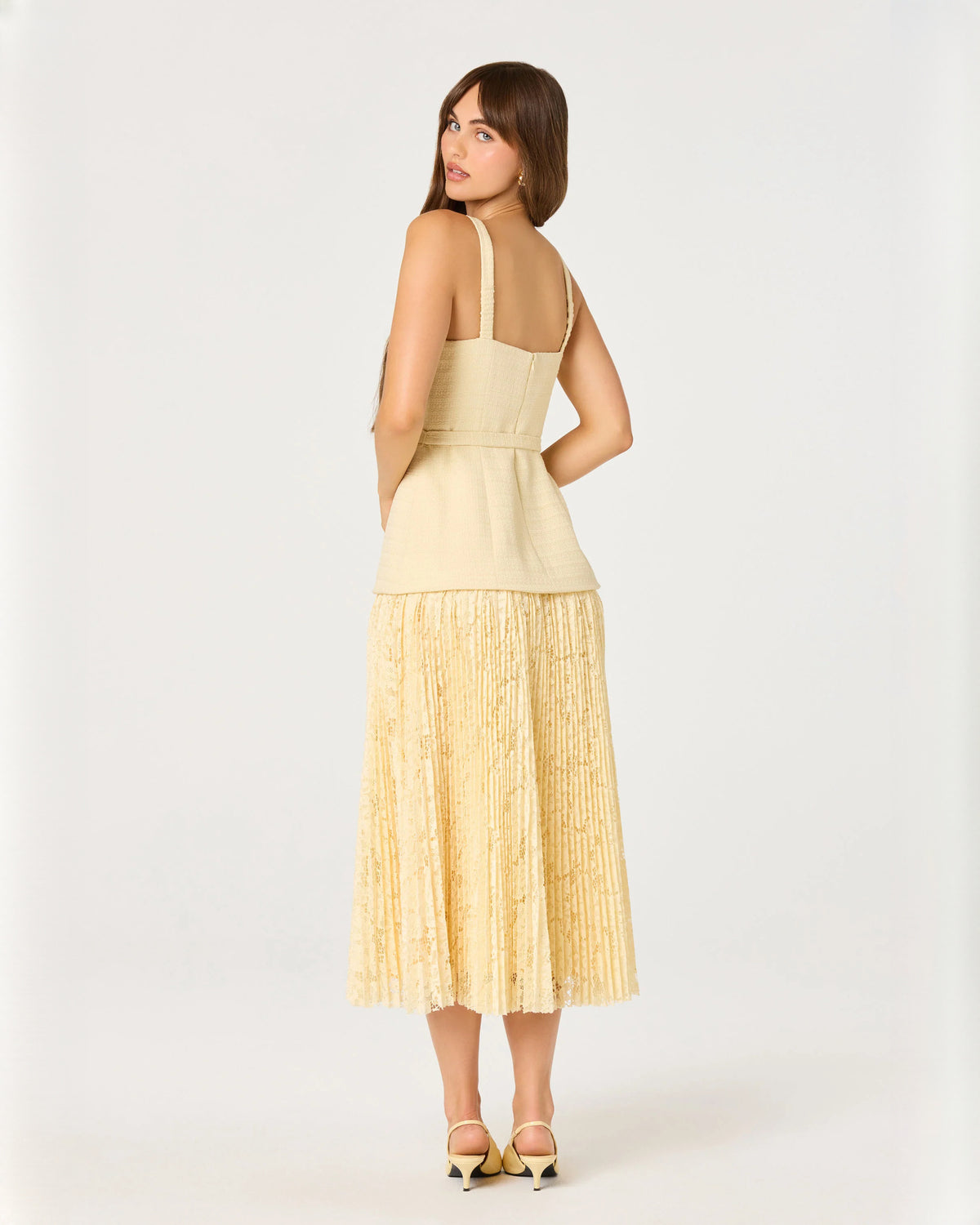 sleeveless chiffon a-line midi bridesmaid dress - image 6