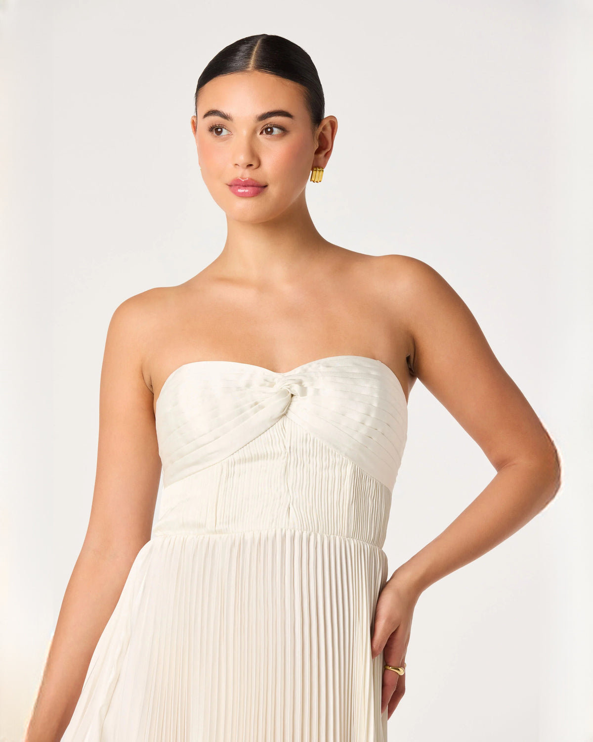 sweetheart chiffon a-line midi bridesmaid dress - image 6