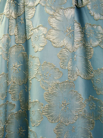 As Picture a-line floor-length formal dress with corset-style bodice, alternate view showing the hem