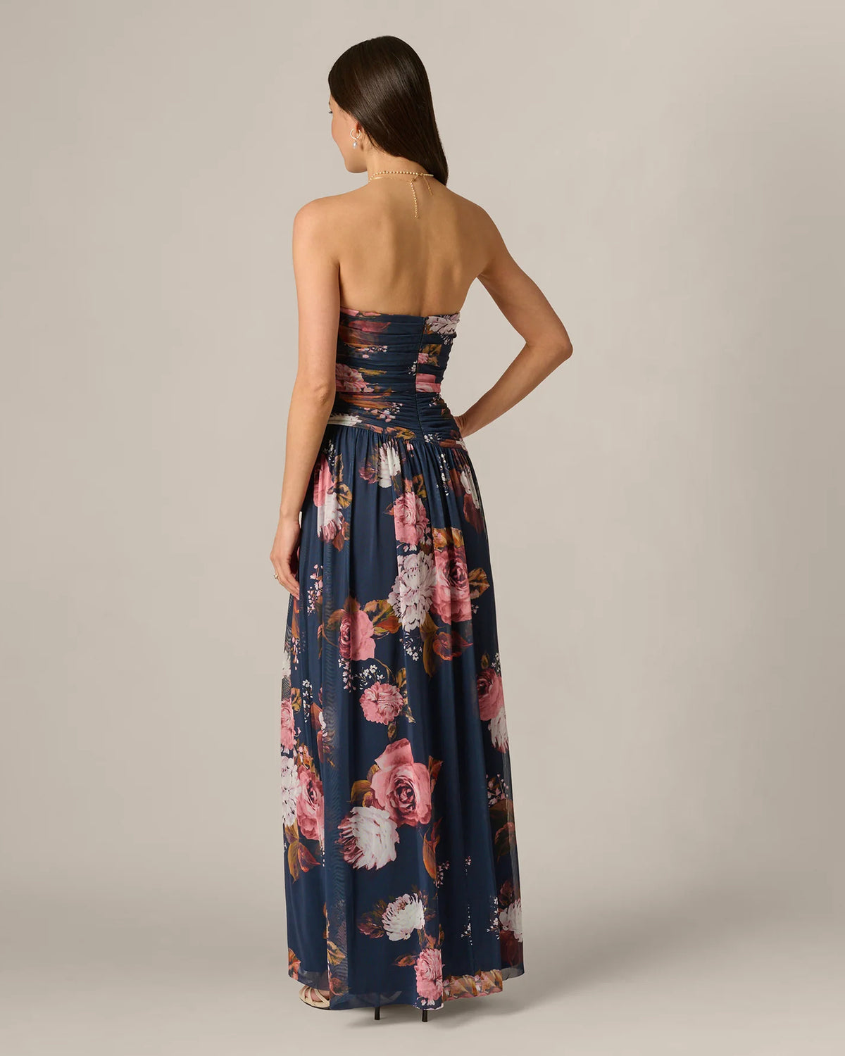 strapless a-line maxi mother of the bride dress - image 6
