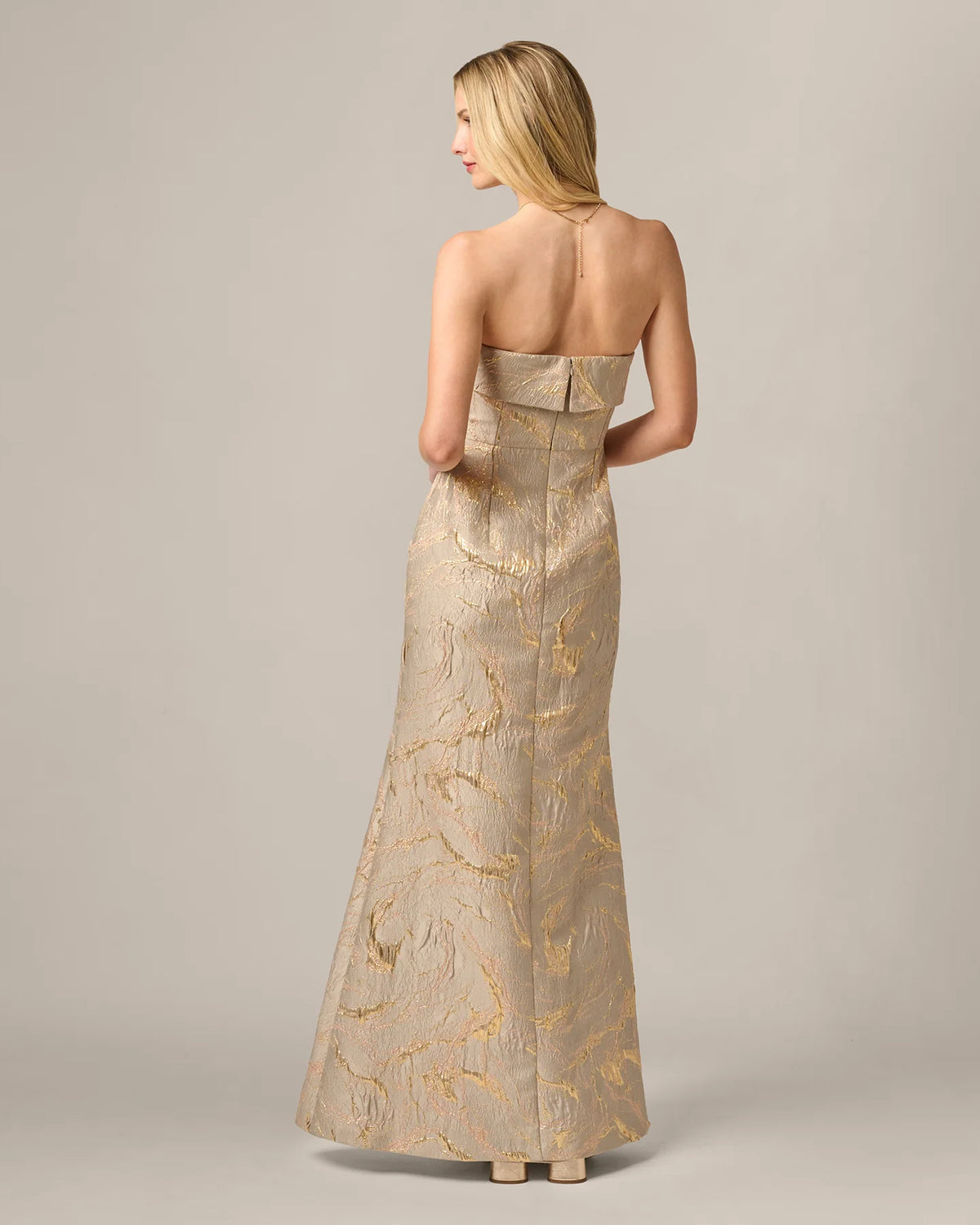 strapless a-line maxi mother of the bride dress - image 6