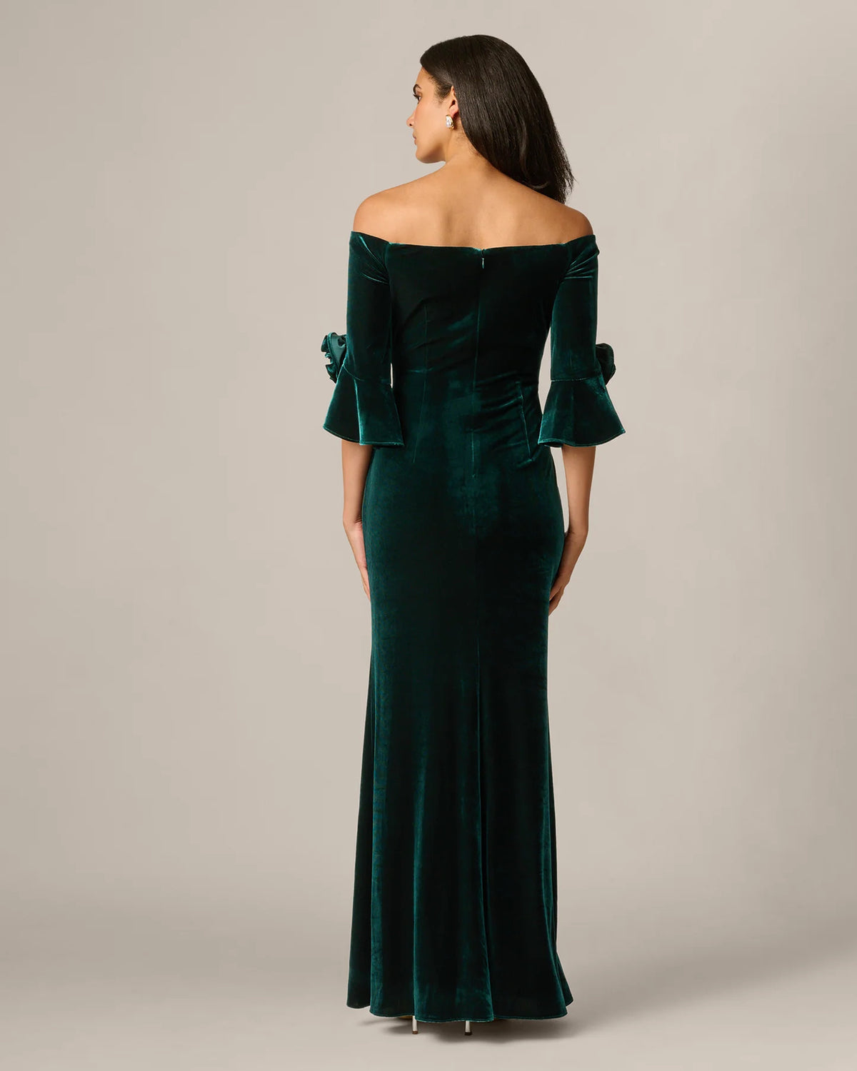 off-shoulder a-line maxi mother of the bride dress - image 6