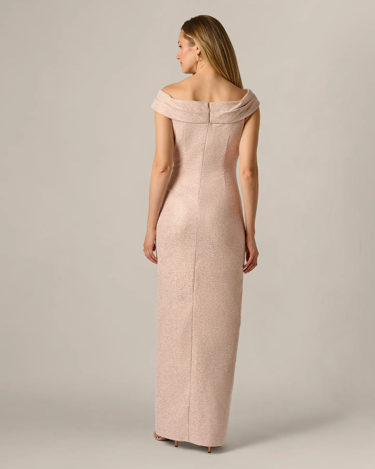 off-shoulder a-line maxi mother of the bride dress - image 6