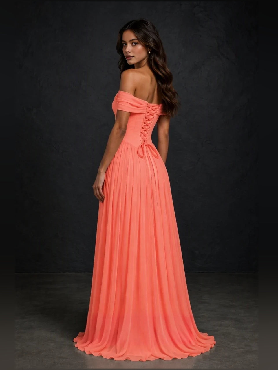 Sage Green floor-length bridesmaid dress, alternate view showing the full-length profile