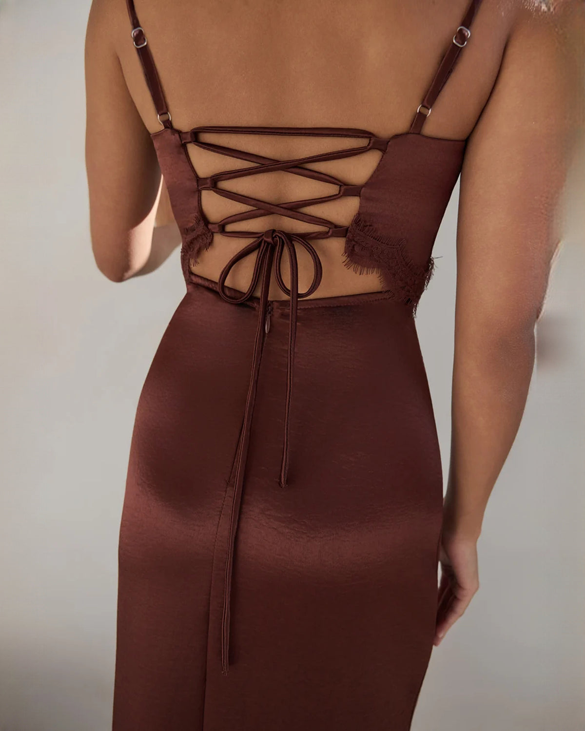 sleeveless mesh a-line maxi bridesmaid dress - image 6