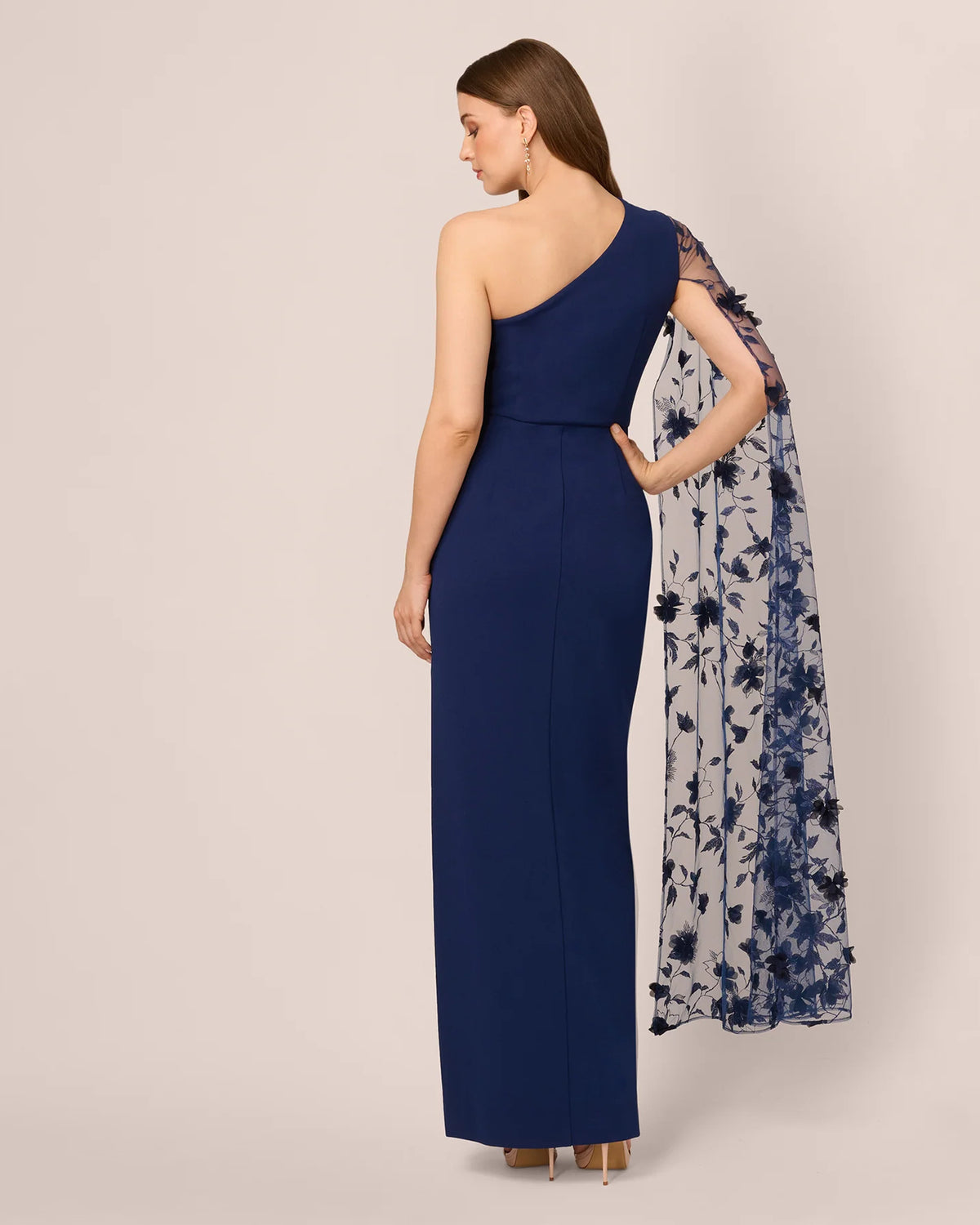 one-shoulder a-line maxi mother of the bride dress - image 6