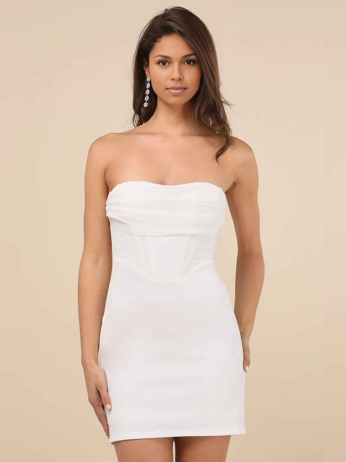Blue Velvet mini homecoming dress, alternate view showing the full-length profile
