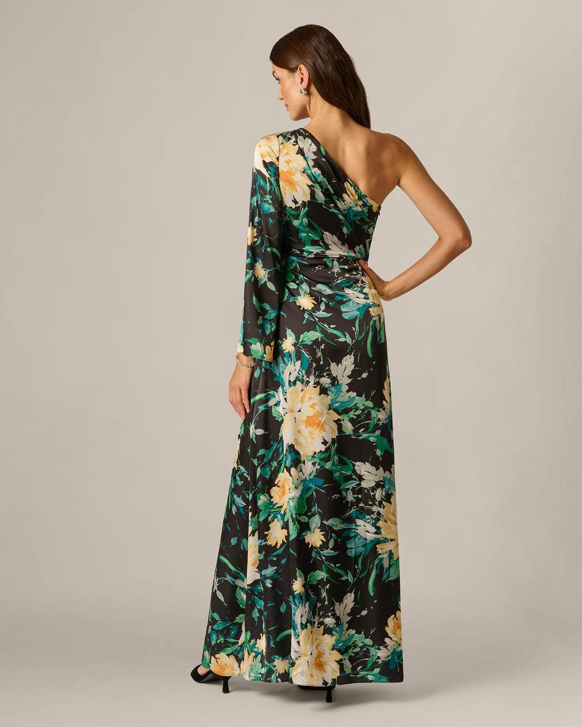one-shoulder a-line maxi mother of the bride dress - image 6