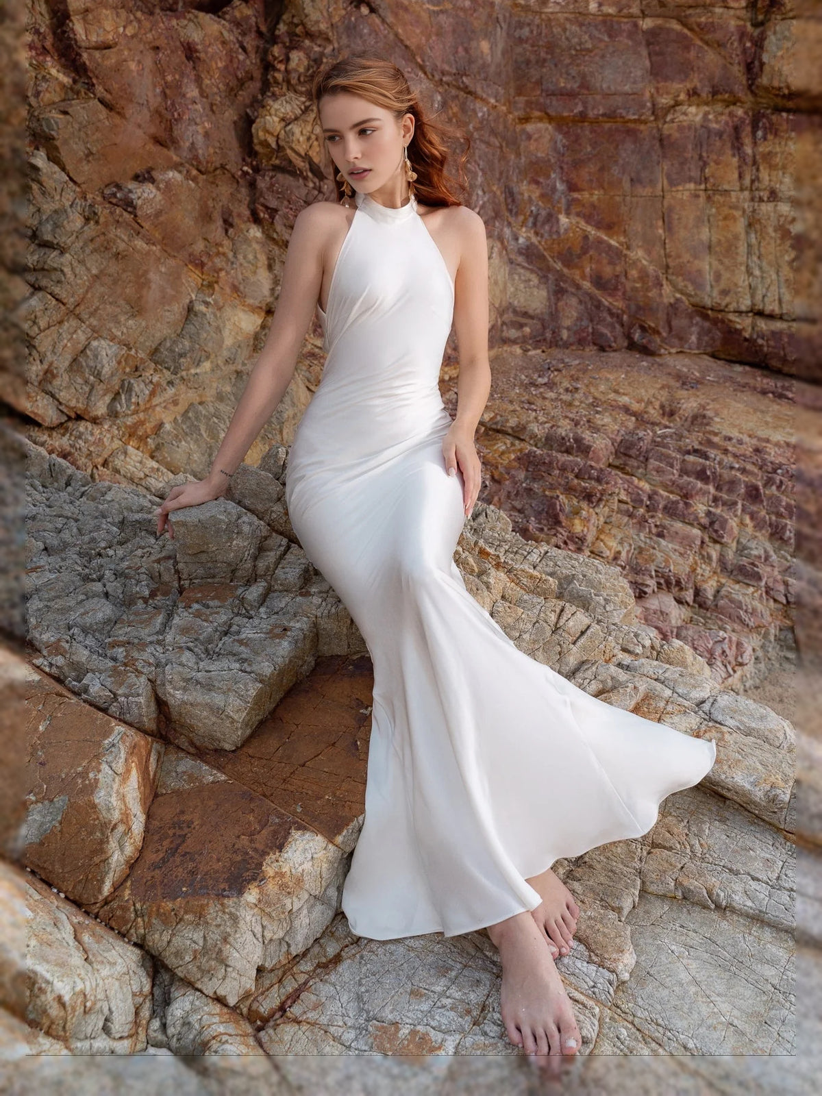 Clover floor-length prom dress, alternate view showing the full-length profile