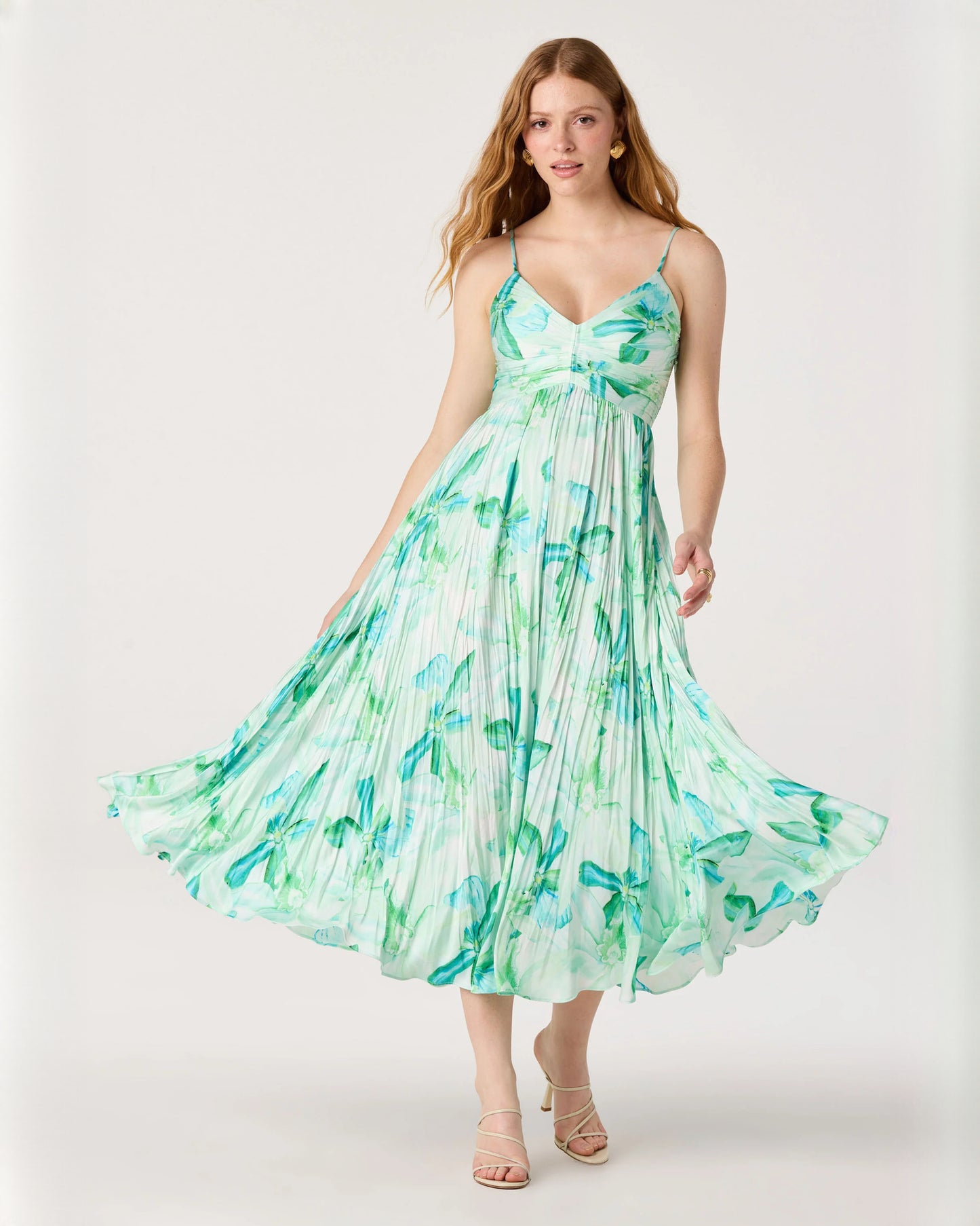 sleeveless chiffon a-line midi bridesmaid dress - image 6