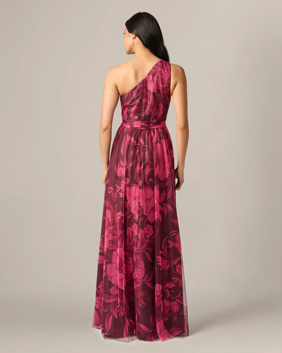 one-shoulder a-line maxi mother of the bride dress - image 6