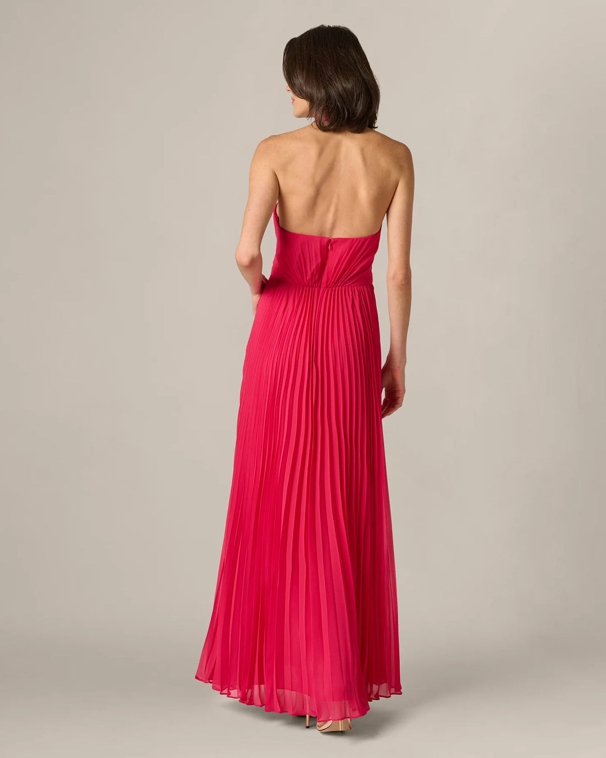 halter neck a-line maxi mother of the bride dress - image 6