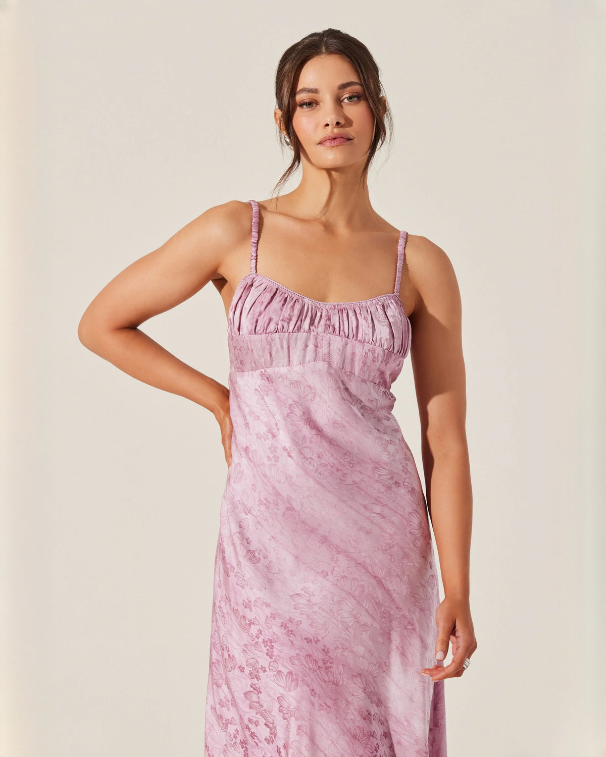 sleeveless mesh a-line midi bridesmaid dress - image 6