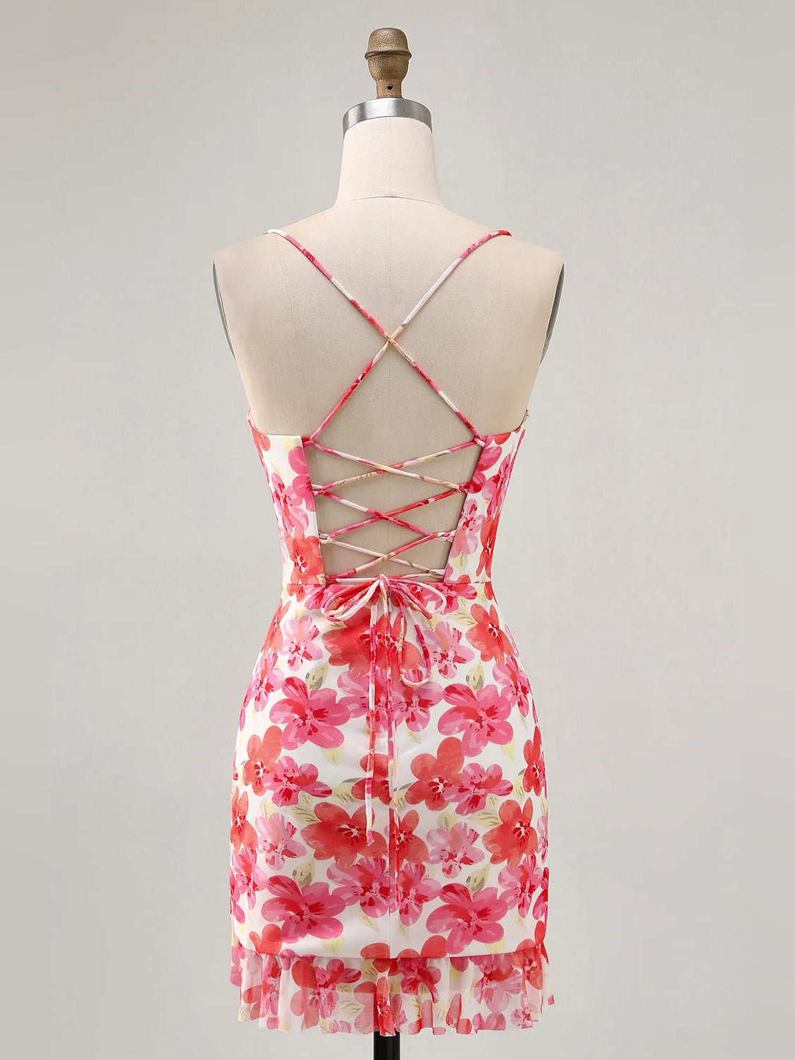 As Picture mini homecoming dress, alternate view showing the full-length profile